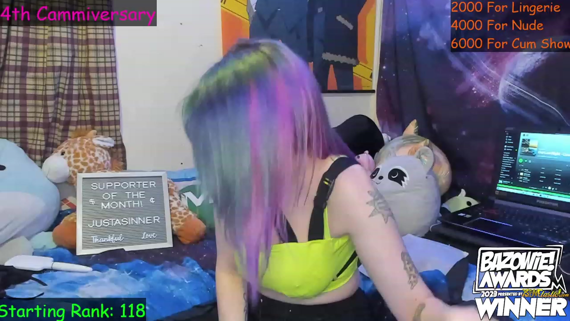 Gallery image thumbnail from NovaSquid's myfreecams stream on, 04/09/2023, 02:40 image 3 of 20