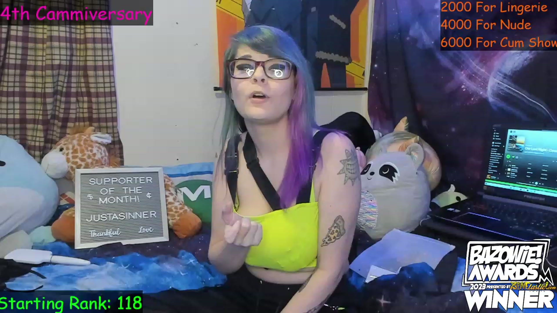 Gallery image thumbnail from NovaSquid's myfreecams stream on, 04/09/2023, 02:40 image 2 of 20