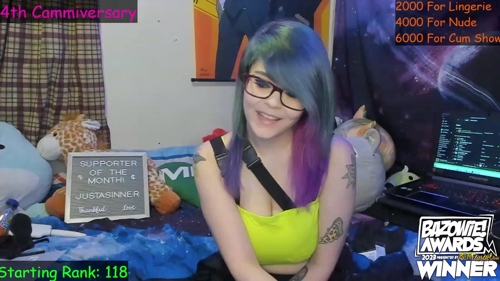 Gallery image thumbnail from NovaSquid's myfreecams stream on, 04/09/2023, 02:40 image 15 of 20