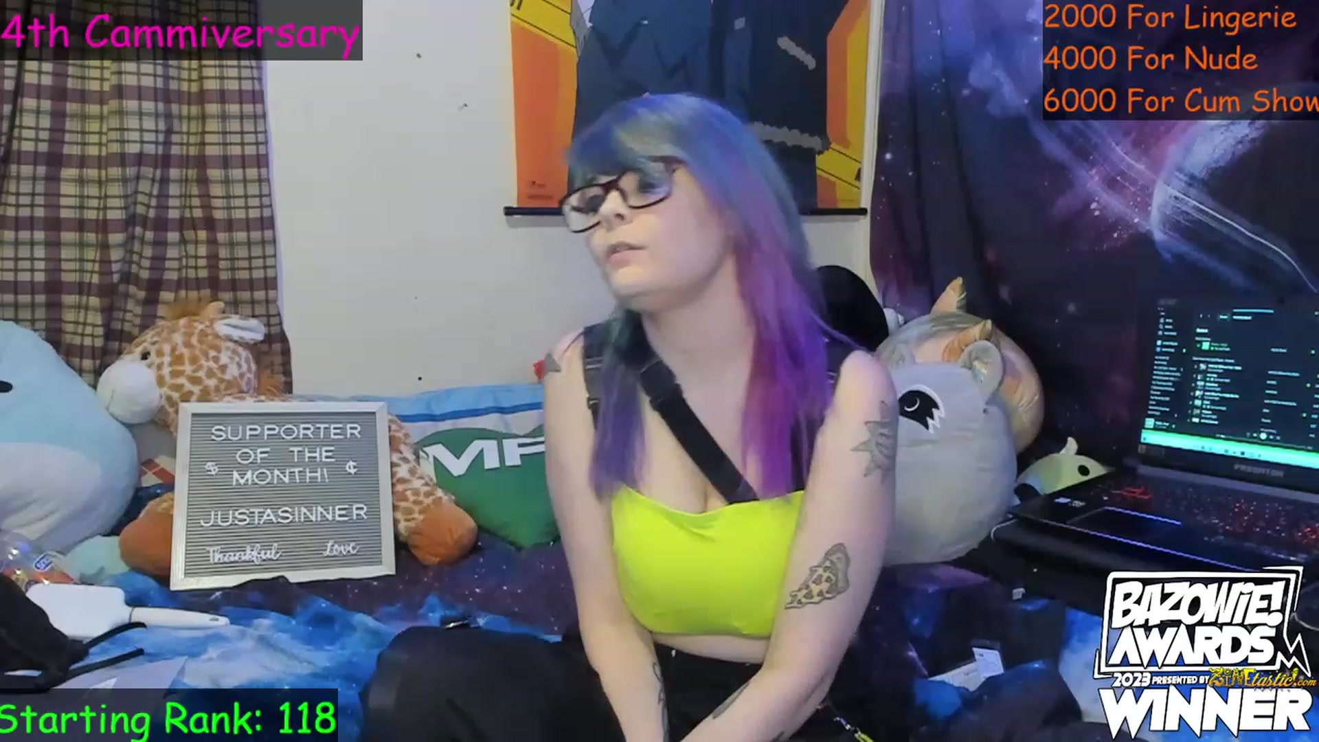 Gallery image thumbnail from NovaSquid's myfreecams stream on, 04/09/2023, 02:40 image 17 of 20