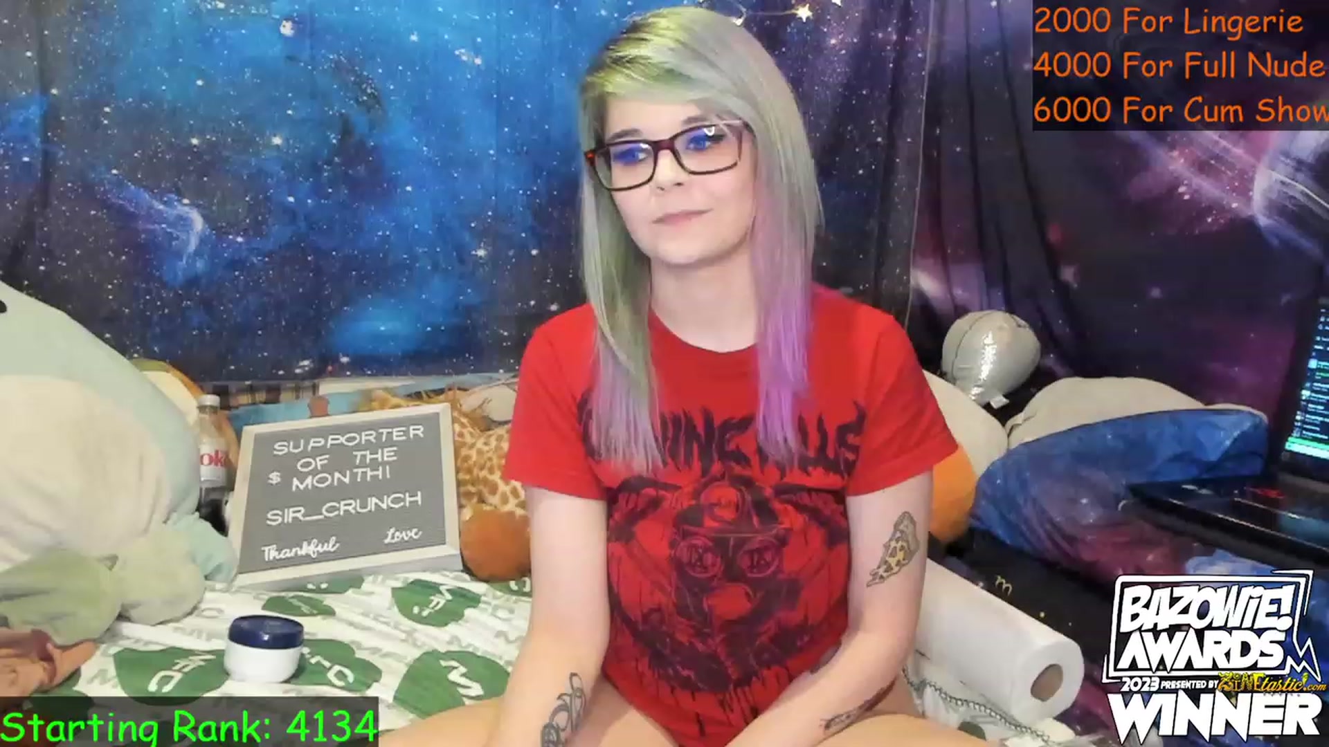 Gallery image thumbnail from NovaSquid's myfreecams stream on, 05/16/2023, 01:16 image 3 of 20