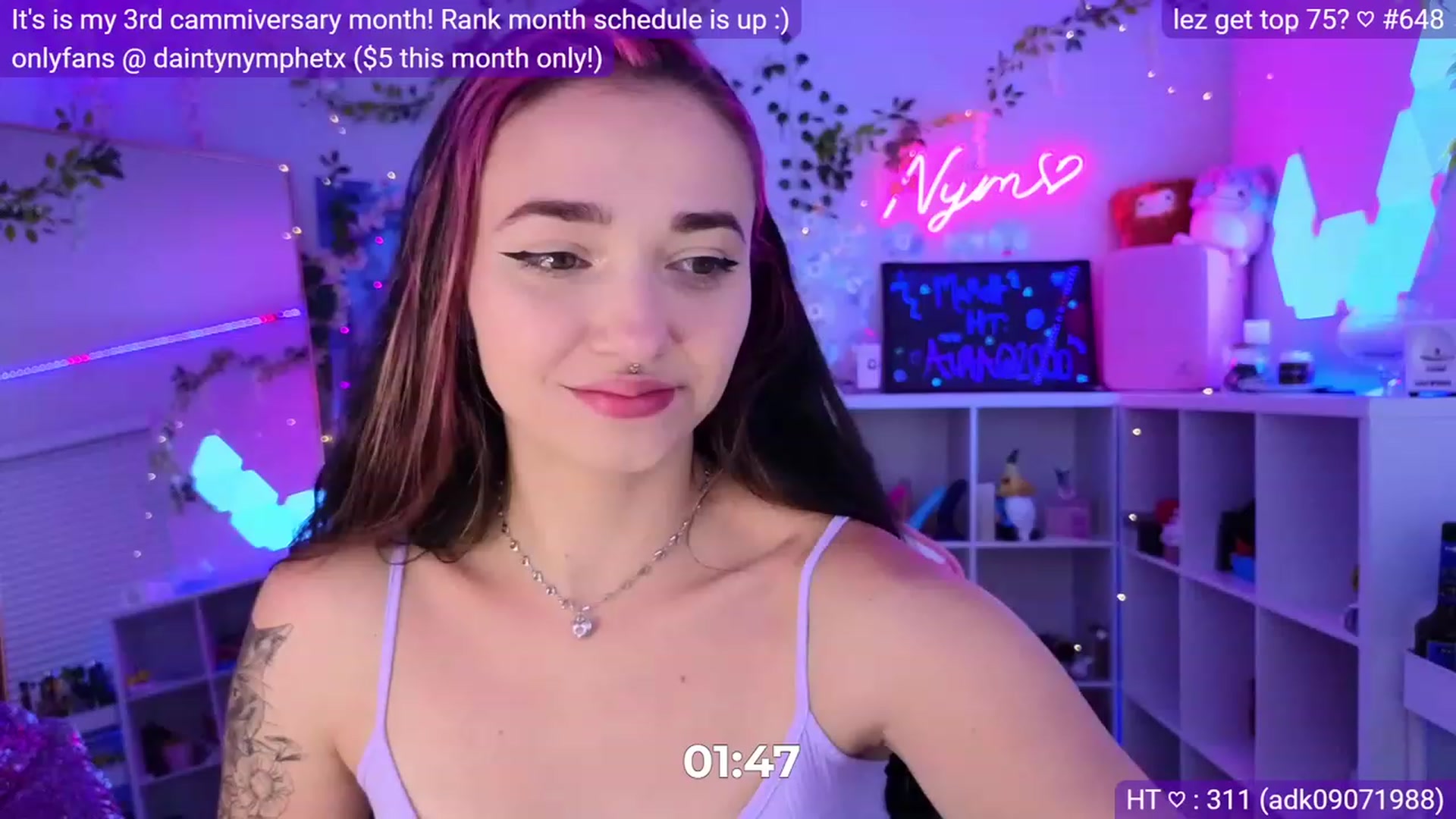 Gallery image thumbnail from Nym_x's myfreecams stream on, 03/08/2023, 05:06 image 18 of 20