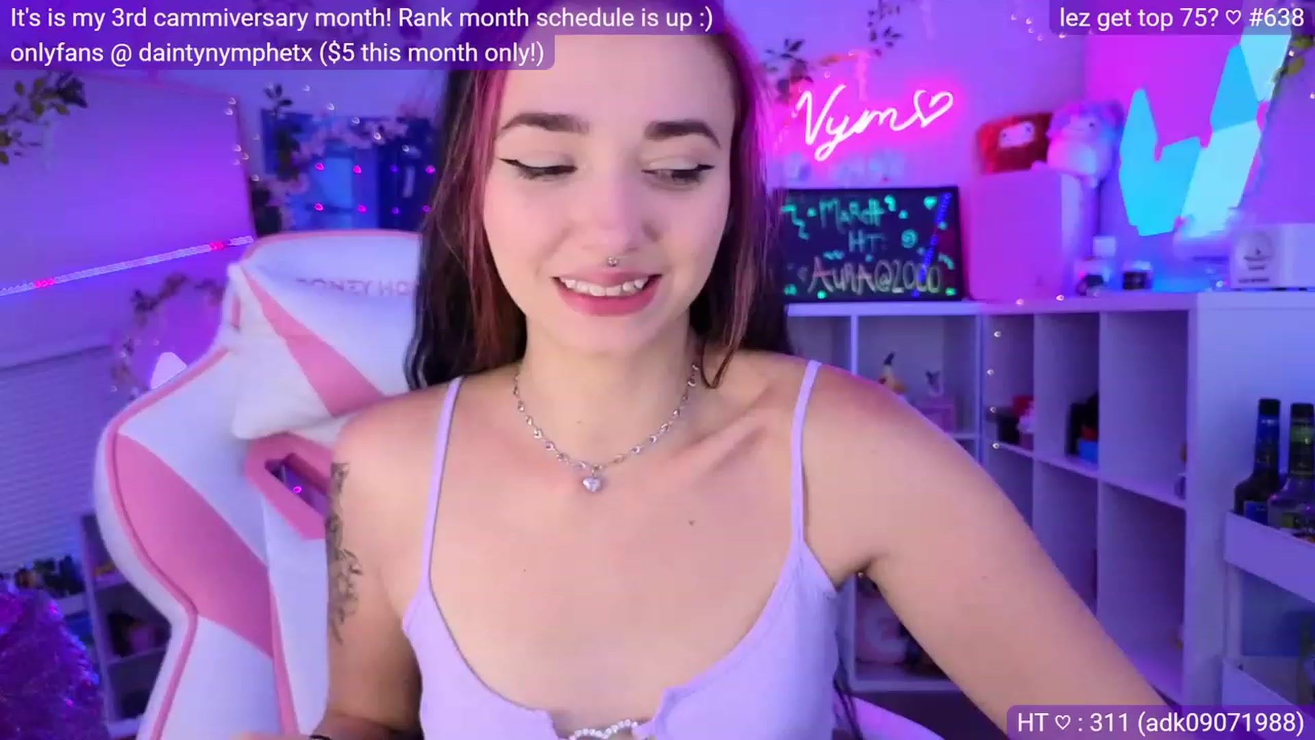 Gallery image thumbnail from Nym_x's myfreecams stream on, 03/08/2023, 05:34 image 17 of 20
