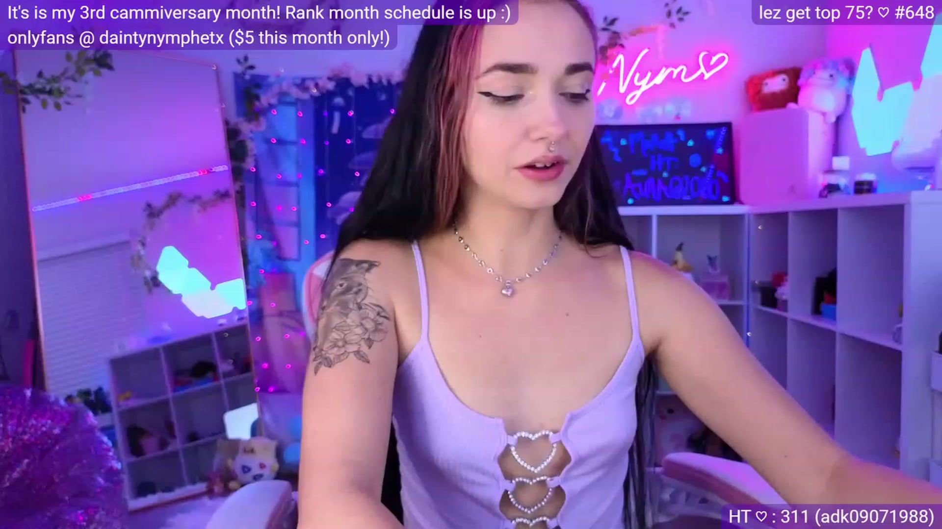 Gallery image thumbnail from Nym_x's myfreecams stream on, 03/08/2023, 05:34 image 2 of 20