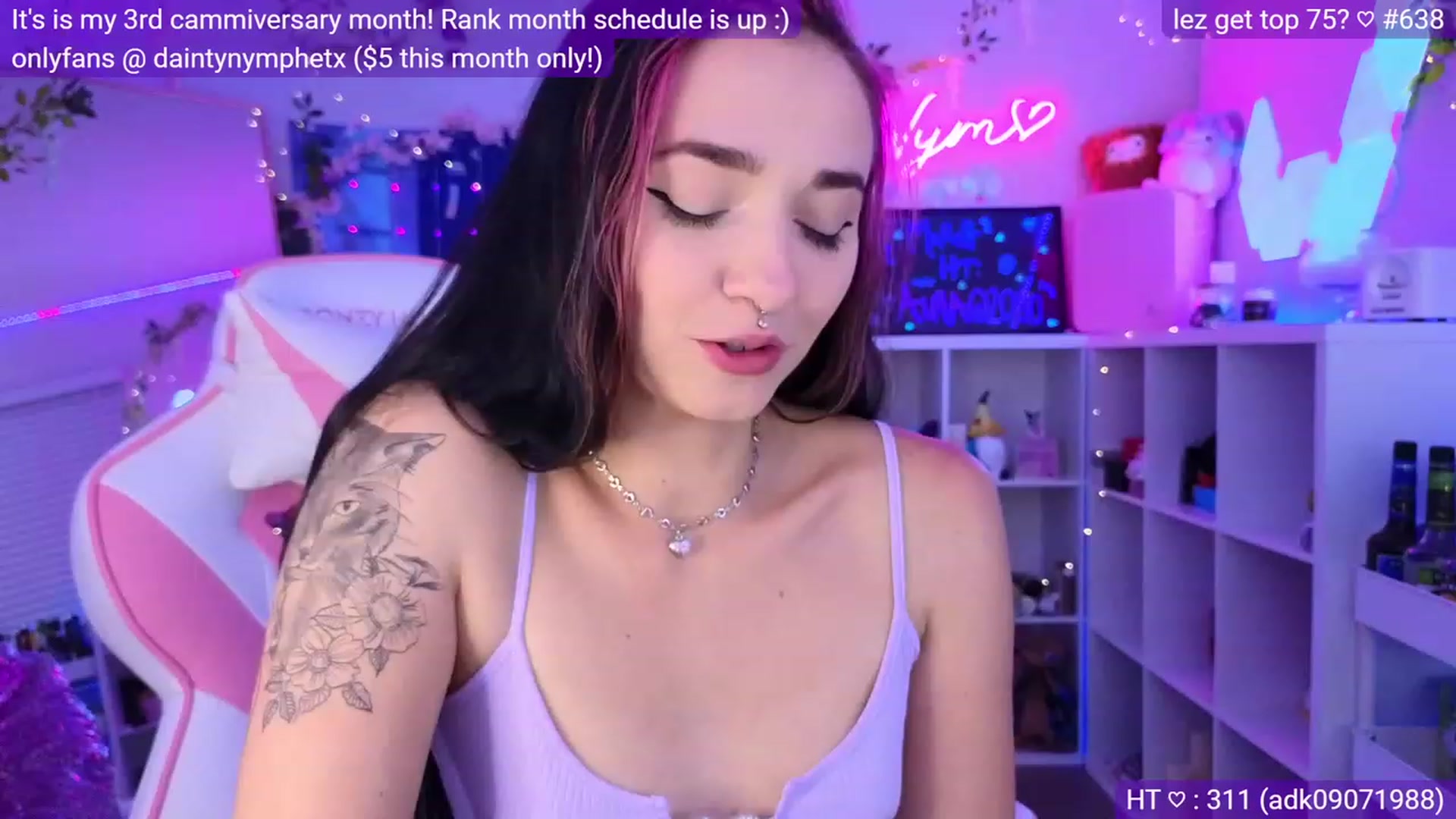 Gallery image thumbnail from Nym_x's myfreecams stream on, 03/08/2023, 05:34 image 16 of 20
