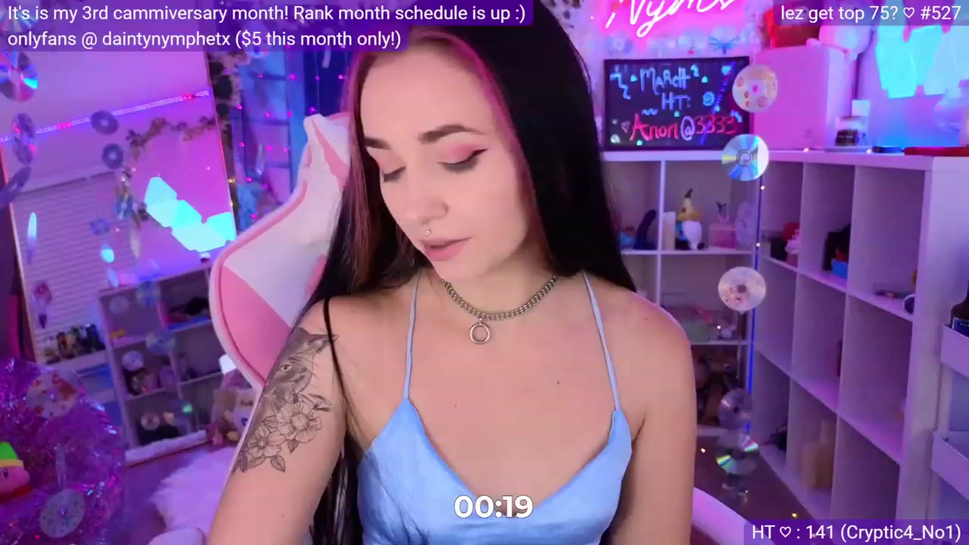Gallery image thumbnail from Nym_x's myfreecams stream on, 03/17/2023, 04:05 image 3 of 20