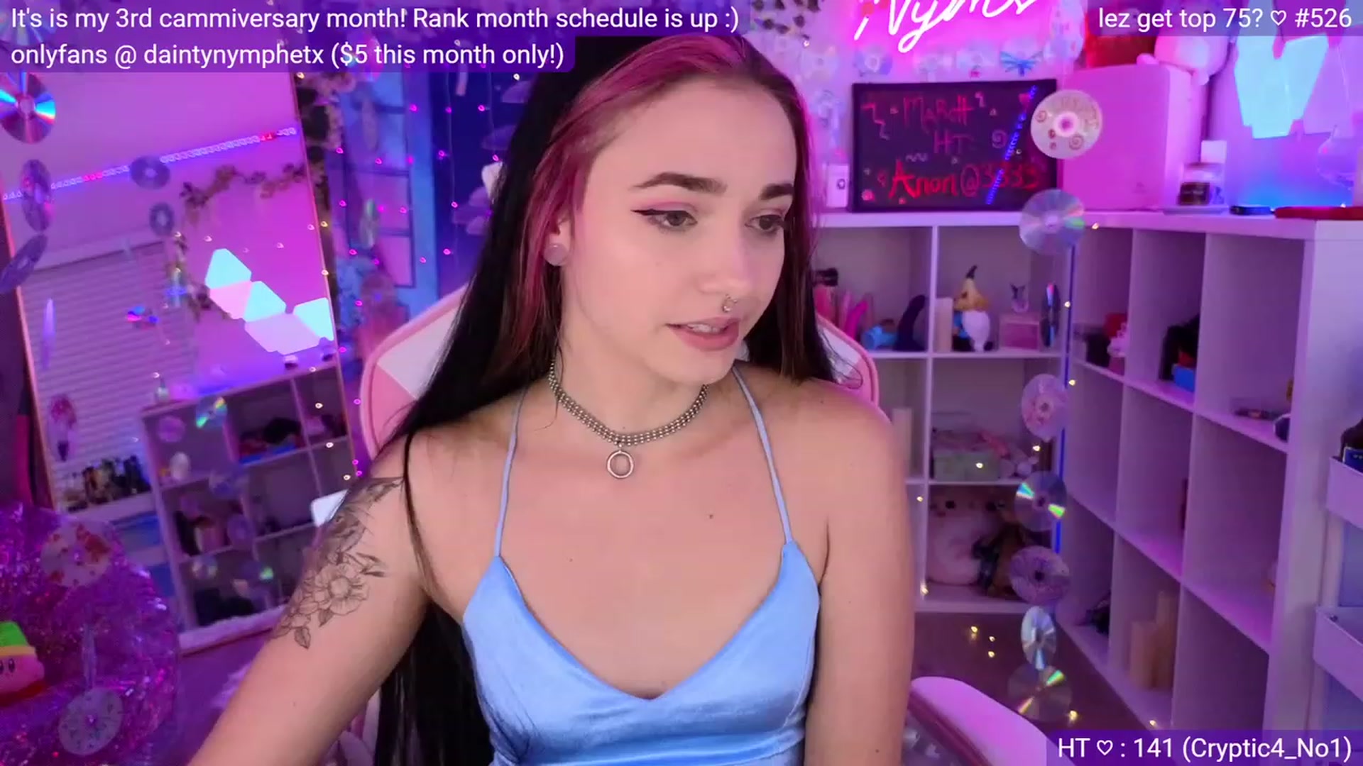 Gallery image thumbnail from Nym_x's myfreecams stream on, 03/17/2023, 04:05 image 4 of 20