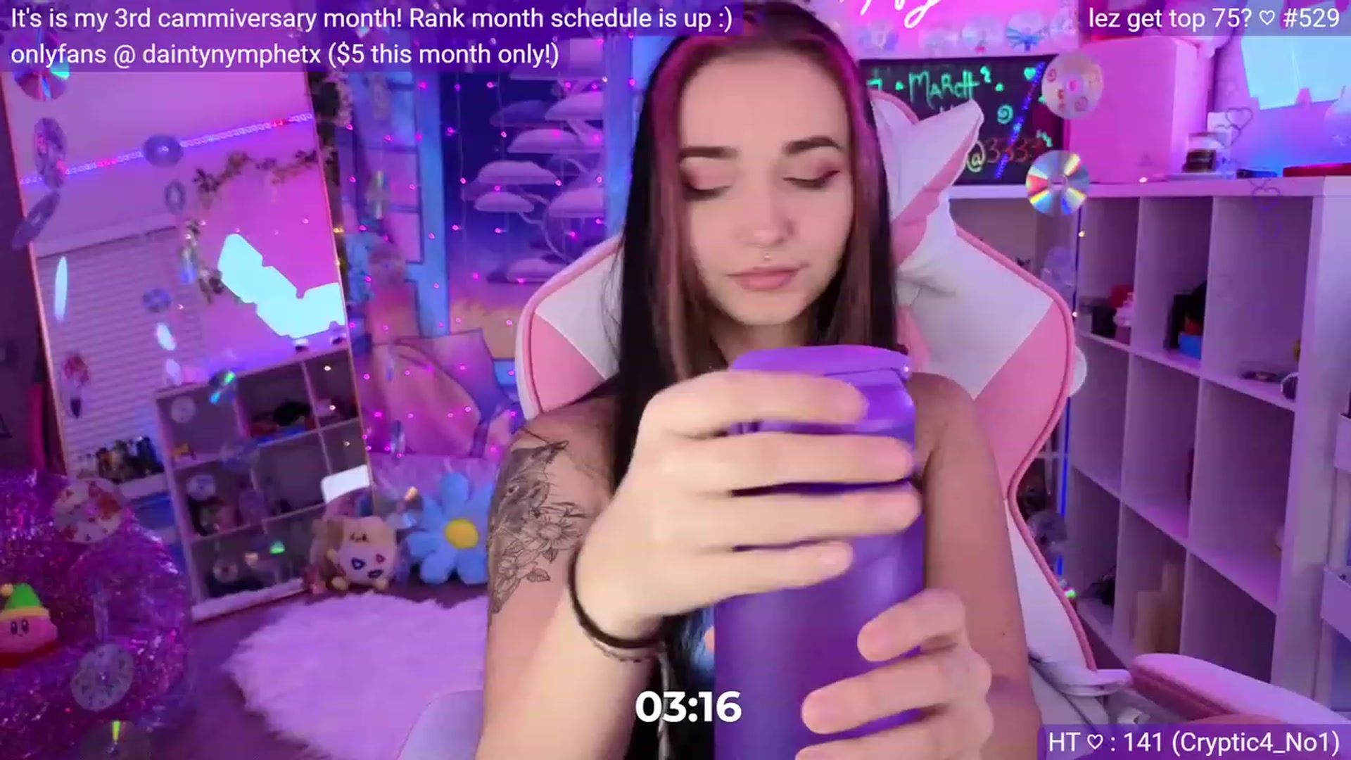 Gallery image thumbnail from Nym_x's myfreecams stream on, 03/17/2023, 04:05 image 2 of 20