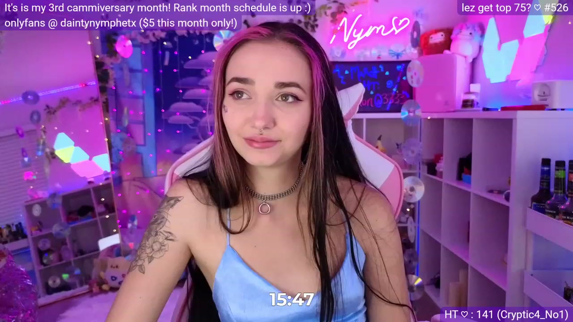 Gallery image thumbnail from Nym_x's myfreecams stream on, 03/17/2023, 04:05 image 15 of 20