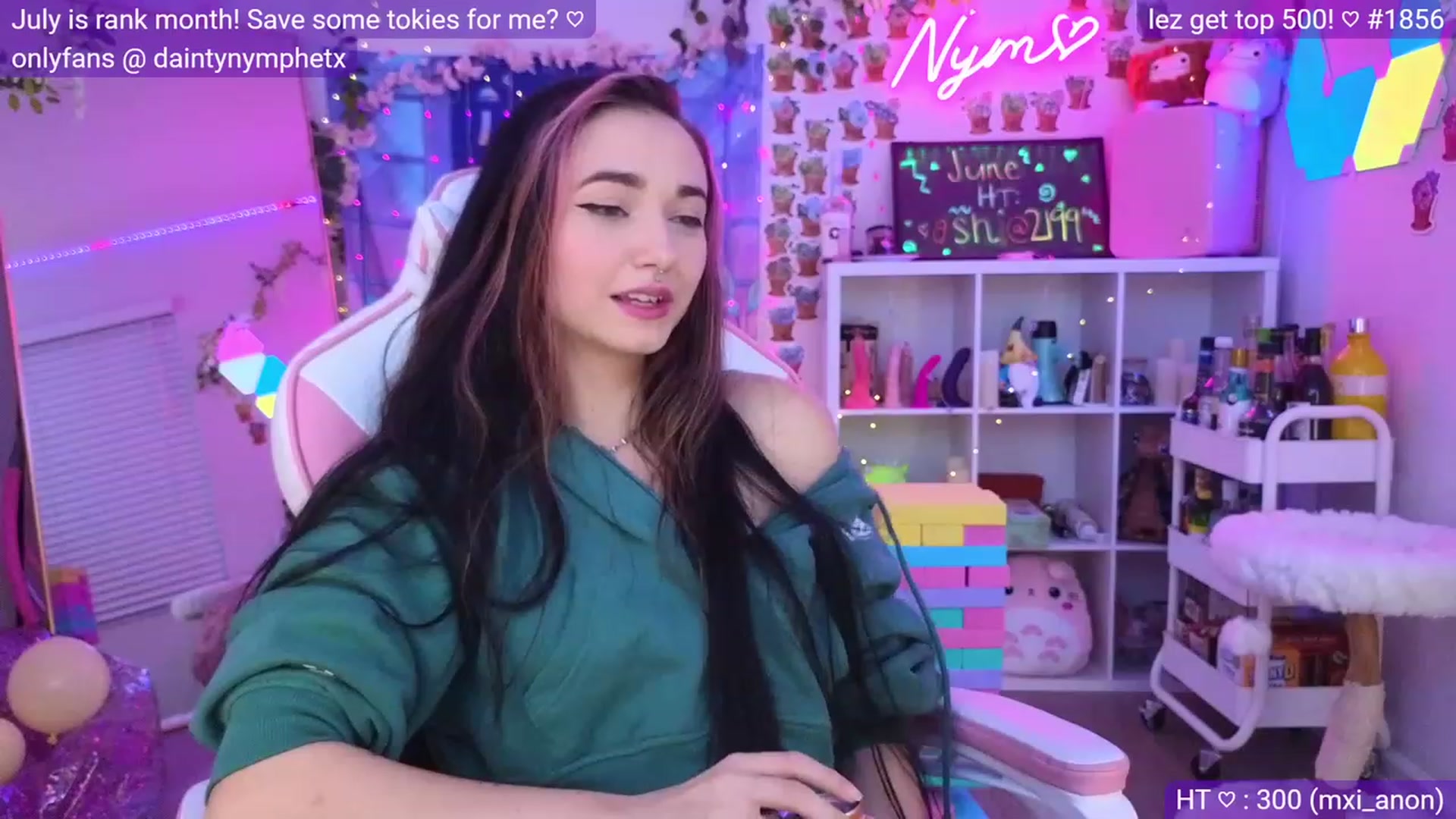 Gallery image thumbnail from Nym_x's myfreecams stream on, 06/09/2023, 04:05 image 12 of 20