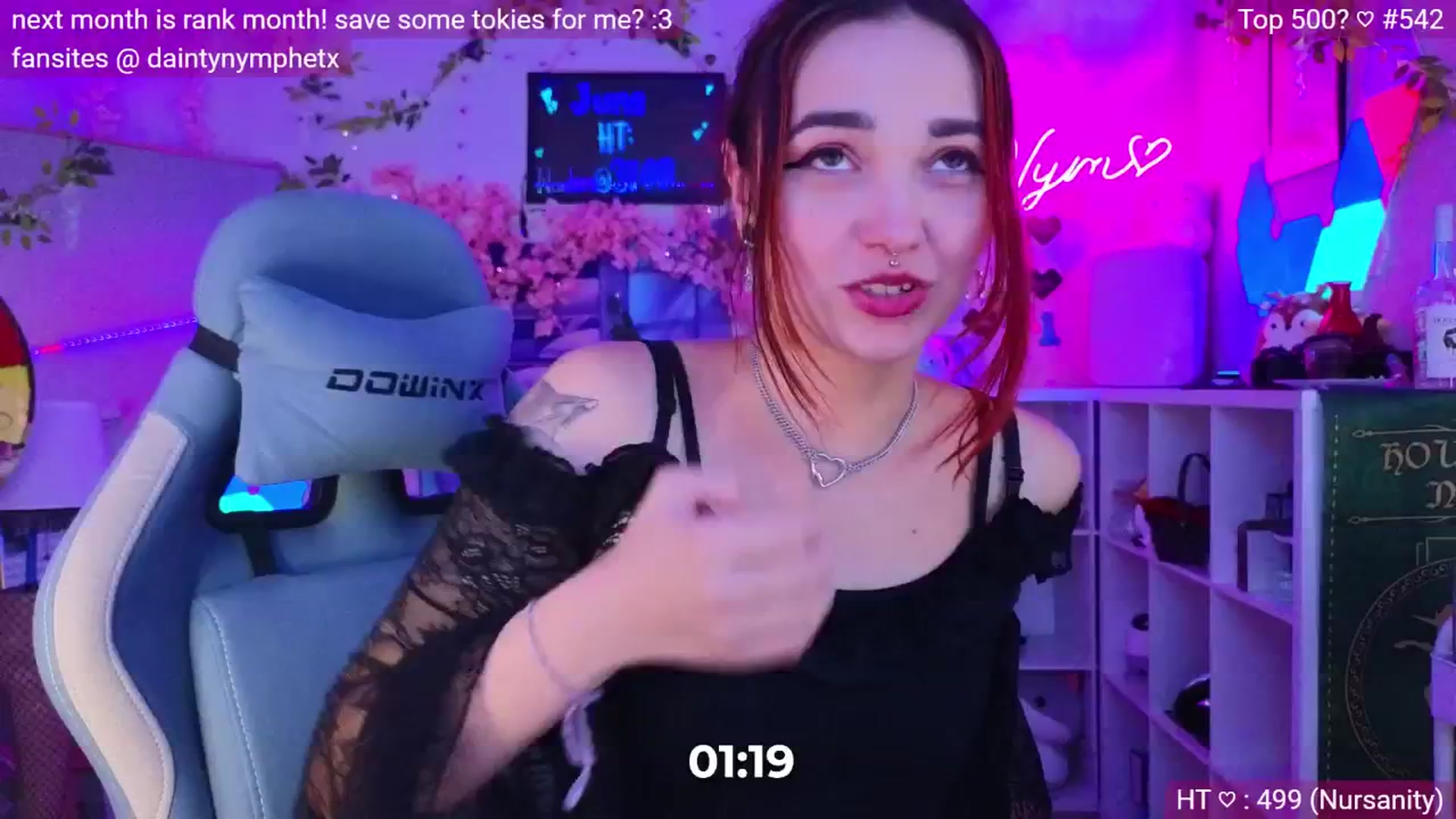 Gallery image thumbnail from Nym_x's myfreecams stream on, 06/13/2024, 04:24 image 13 of 20