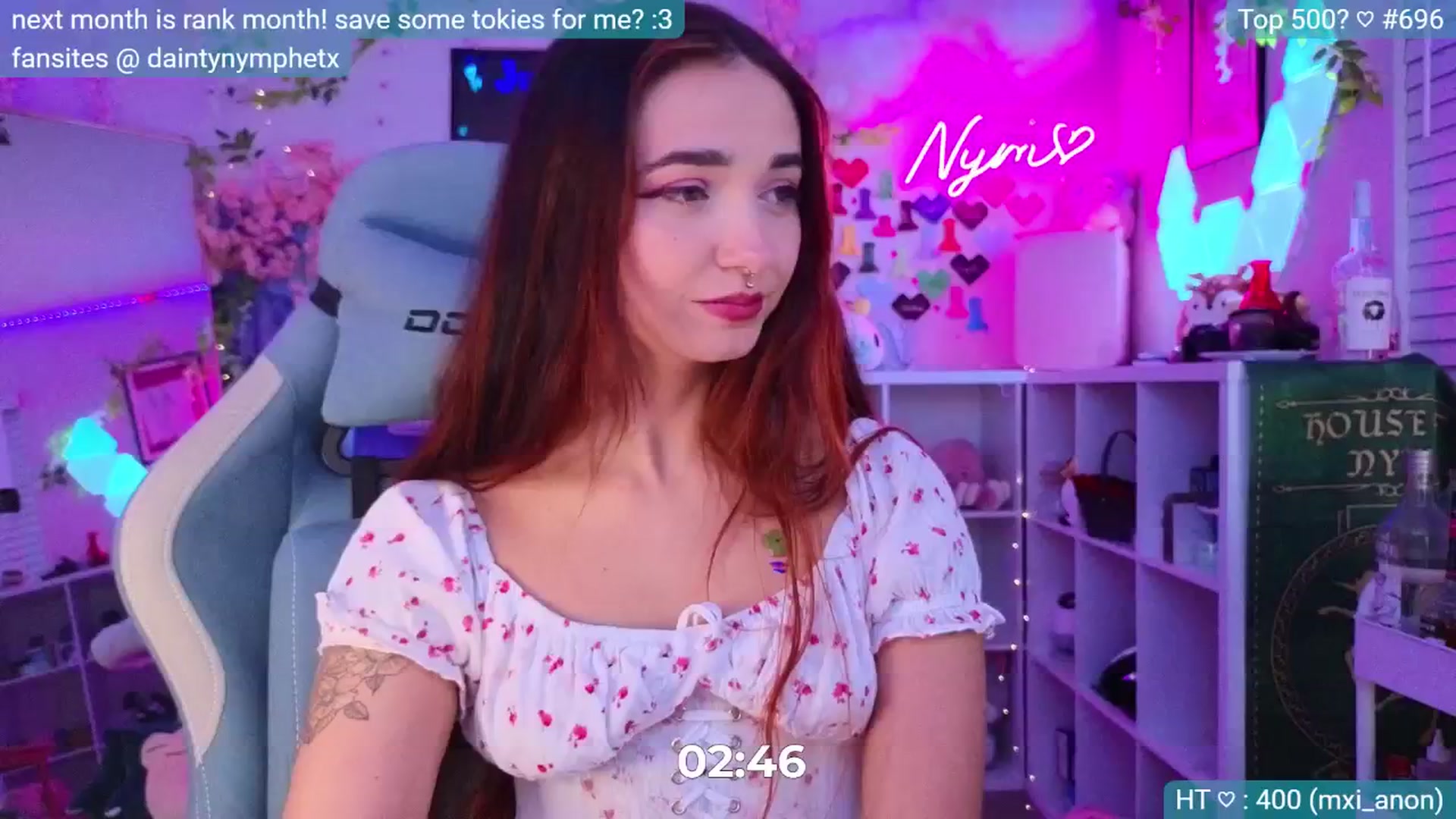 Gallery image thumbnail from Nym_x's myfreecams stream on, 06/21/2024, 04:25 image 19 of 20