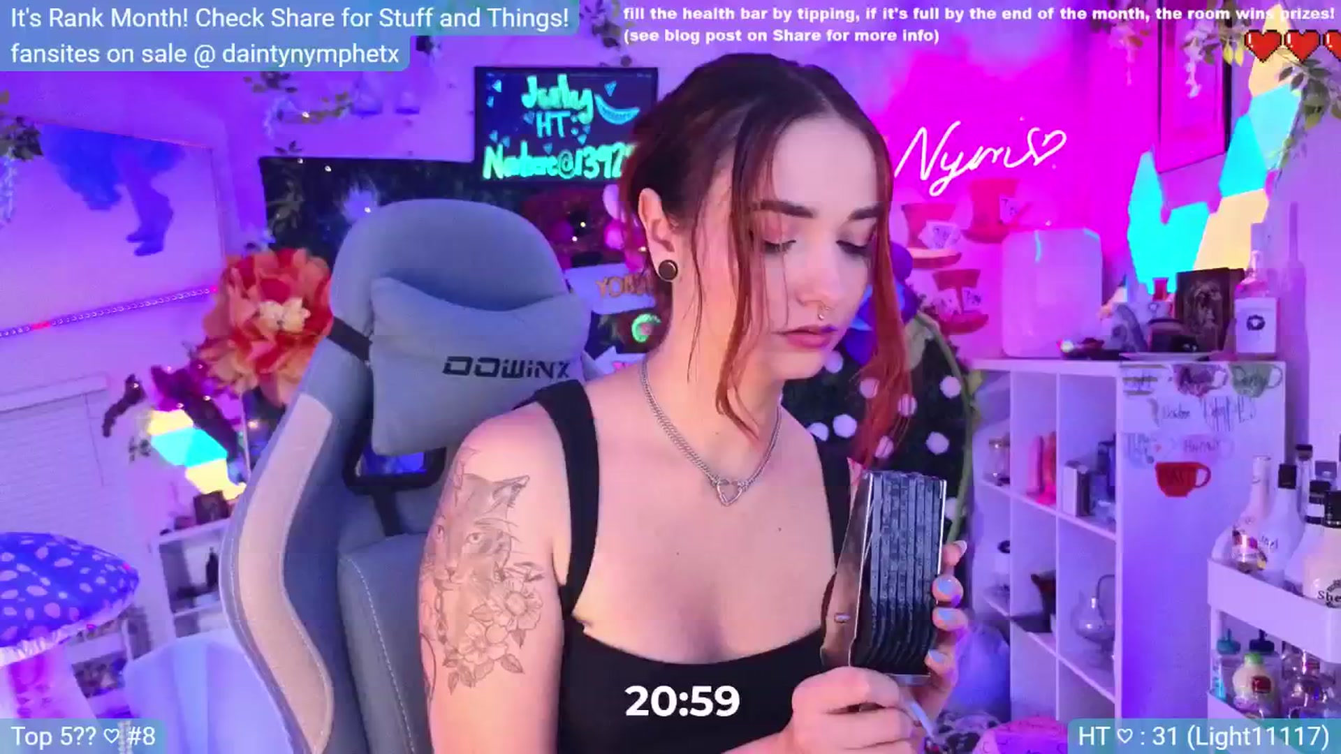 Gallery image thumbnail from Nym_x's myfreecams stream on, 07/05/2024, 03:39 image 11 of 20