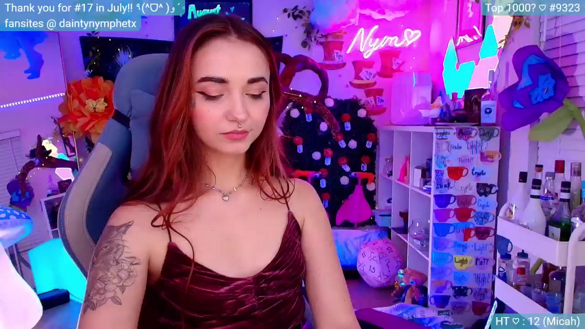 Gallery image thumbnail from Nym_x's myfreecams stream on, 08/19/2024, 04:23 image 6 of 20