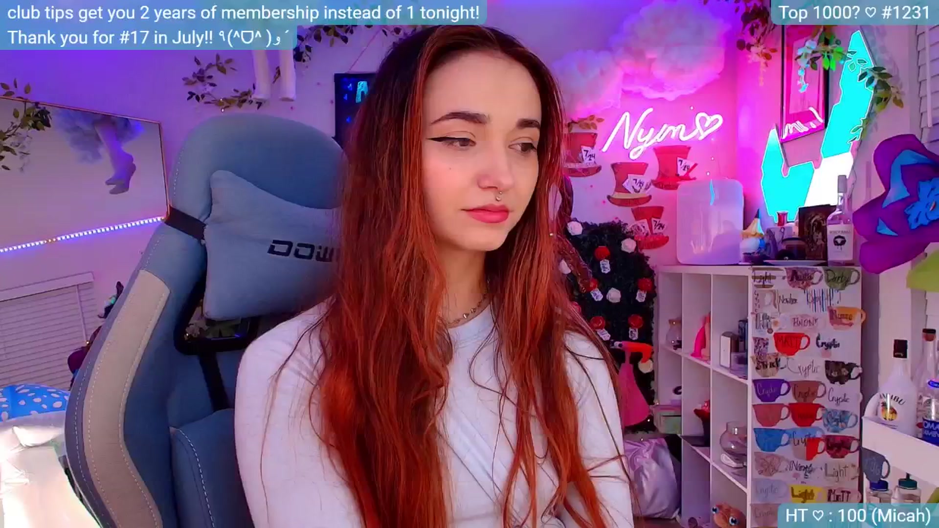 Gallery image thumbnail from Nym_x's myfreecams stream on, 08/30/2024, 03:10 image 10 of 20