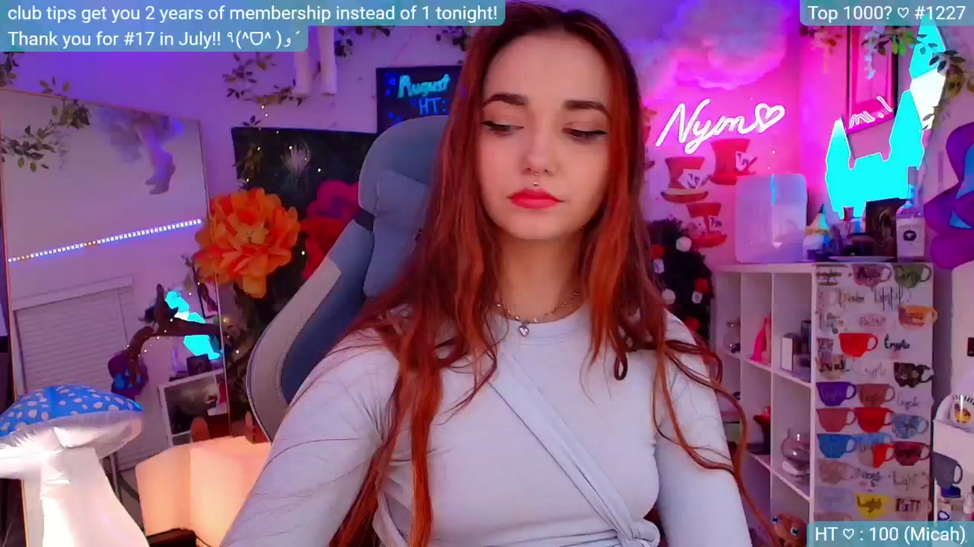 Gallery image thumbnail from Nym_x's myfreecams stream on, 08/30/2024, 04:08 image 1 of 20