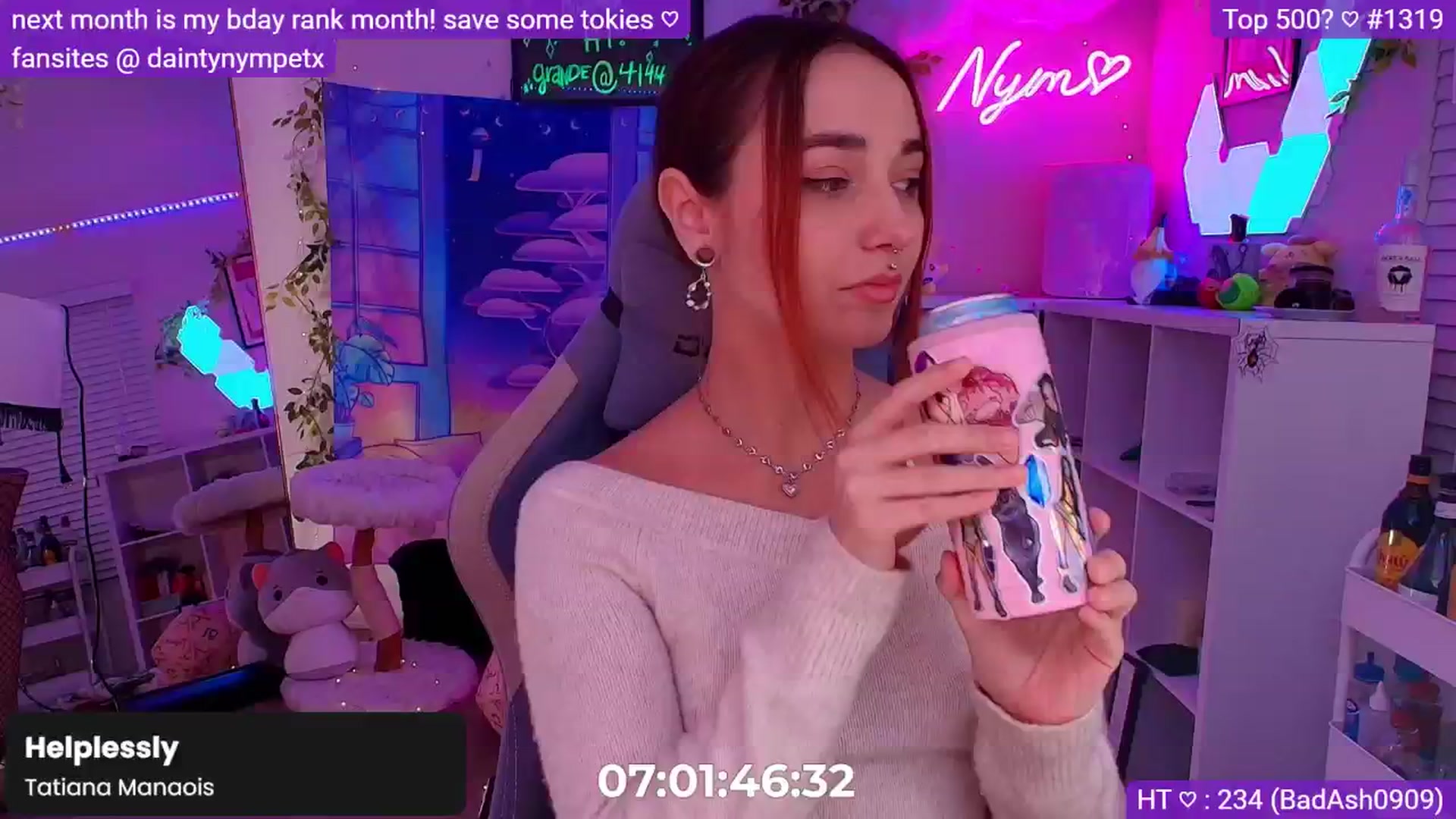 Gallery image thumbnail from Nym_x's myfreecams stream on, 11/24/2024, 04:51 image 14 of 20