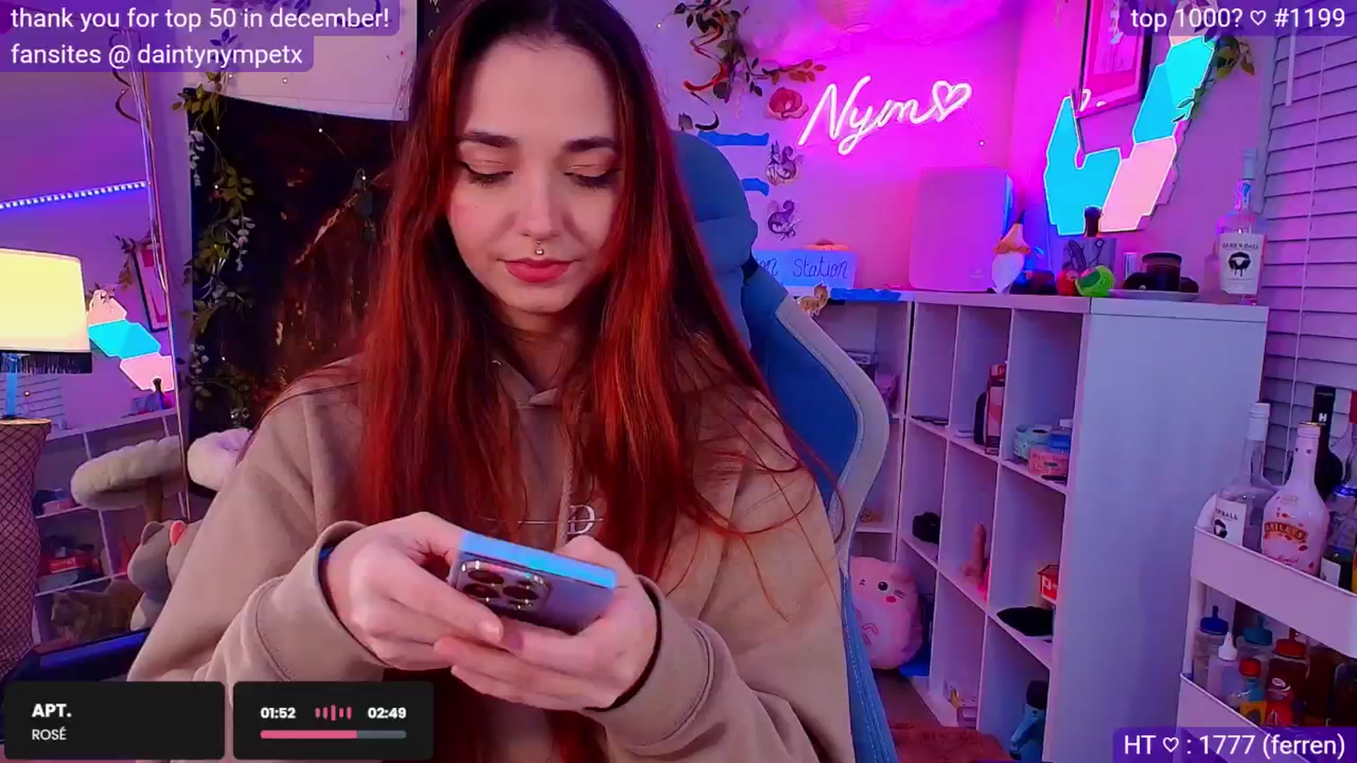 Gallery image thumbnail from Nym_x's myfreecams stream on, 01/25/2025, 03:32 image 16 of 20