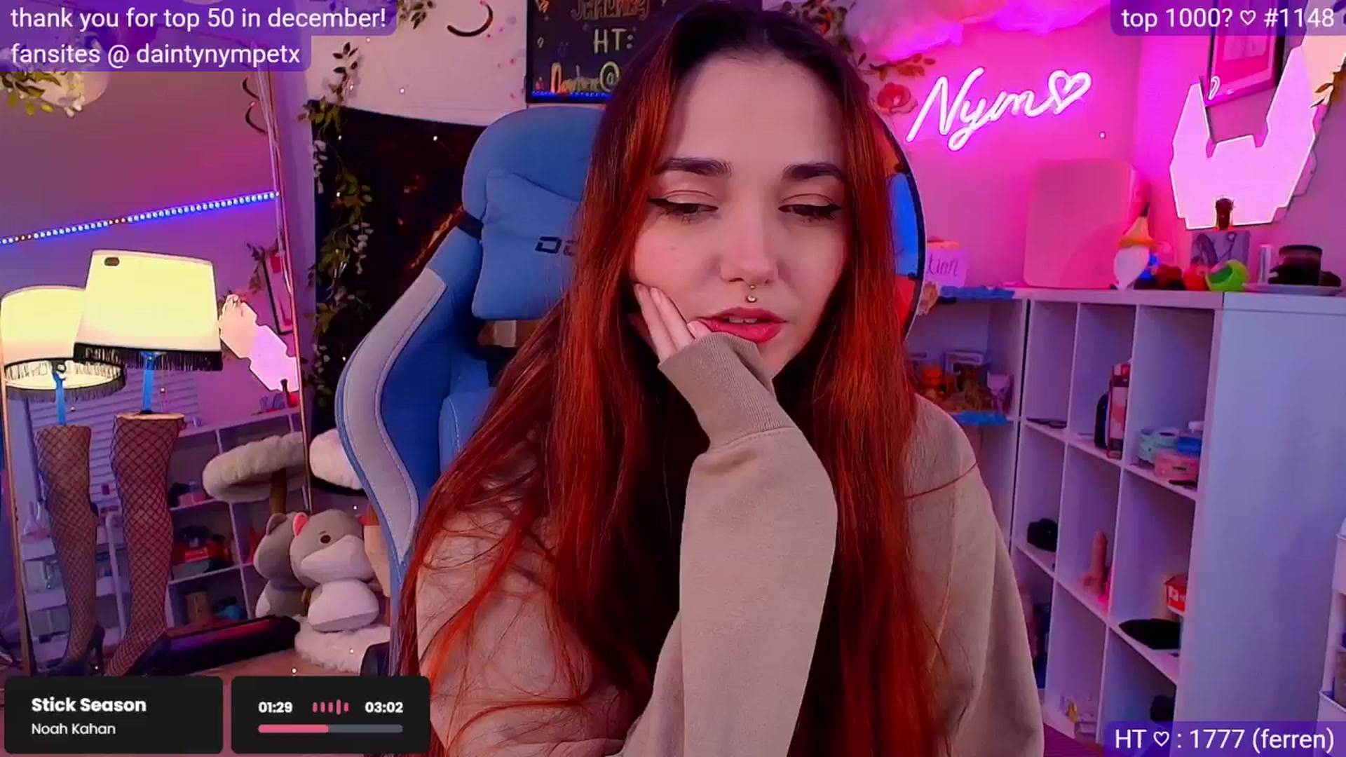 Gallery image thumbnail from Nym_x's myfreecams stream on, 01/25/2025, 05:38 image 12 of 20