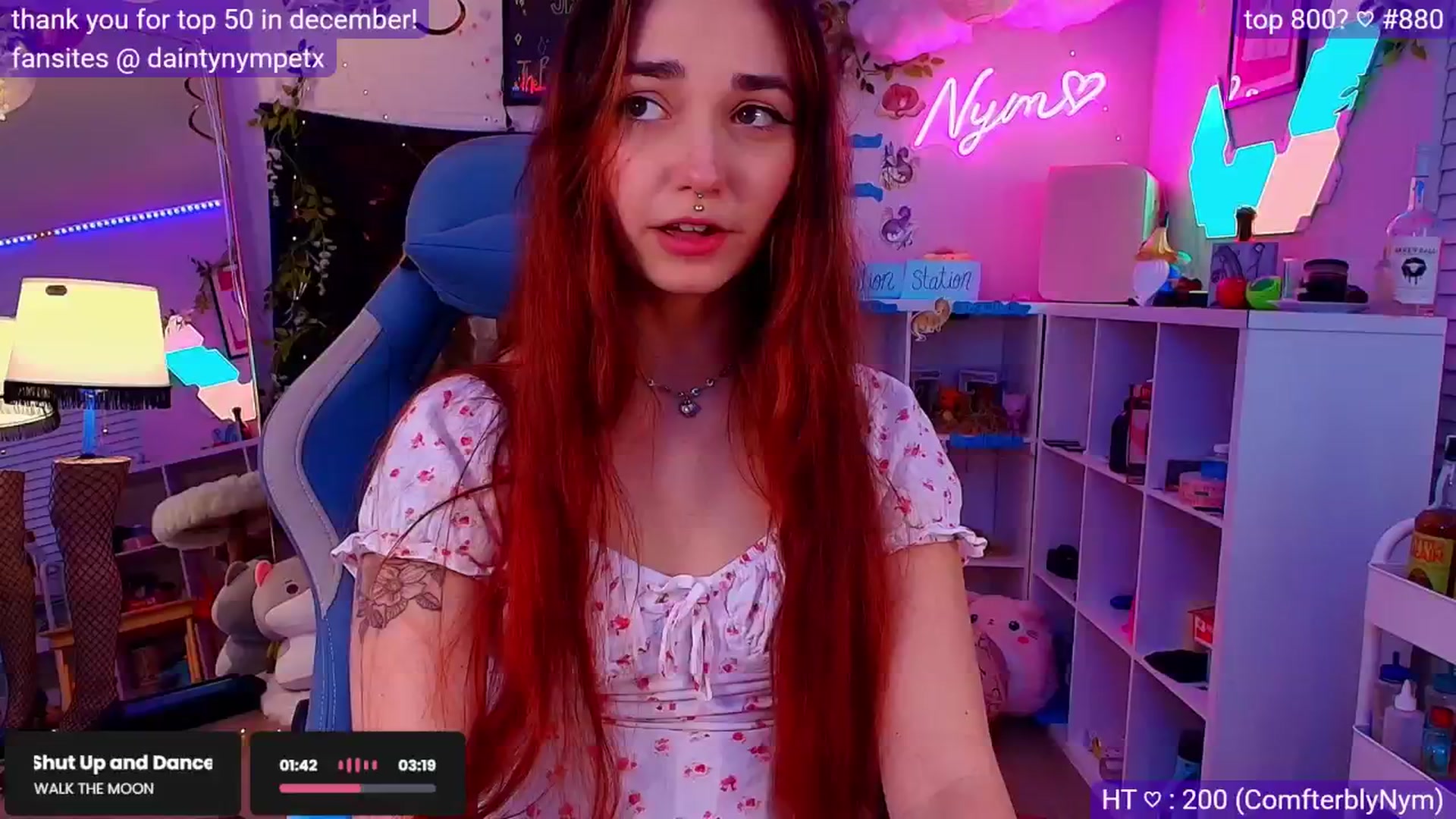 Gallery image thumbnail from Nym_x's myfreecams stream on, 02/01/2025, 04:54 image 6 of 20