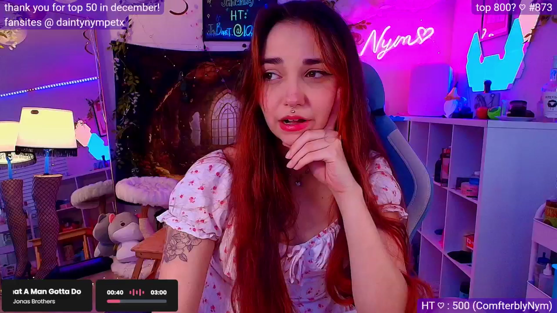 Gallery image thumbnail from Nym_x's myfreecams stream on, 02/01/2025, 04:54 image 18 of 20