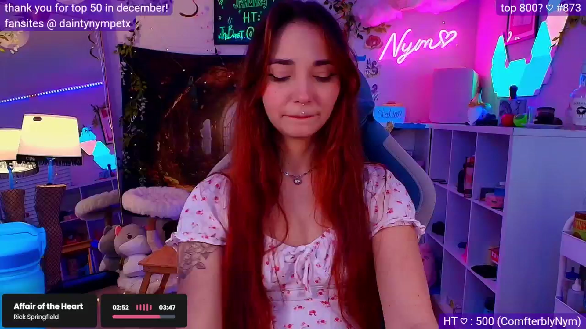 Gallery image thumbnail from Nym_x's myfreecams stream on, 02/01/2025, 05:35 image 6 of 20