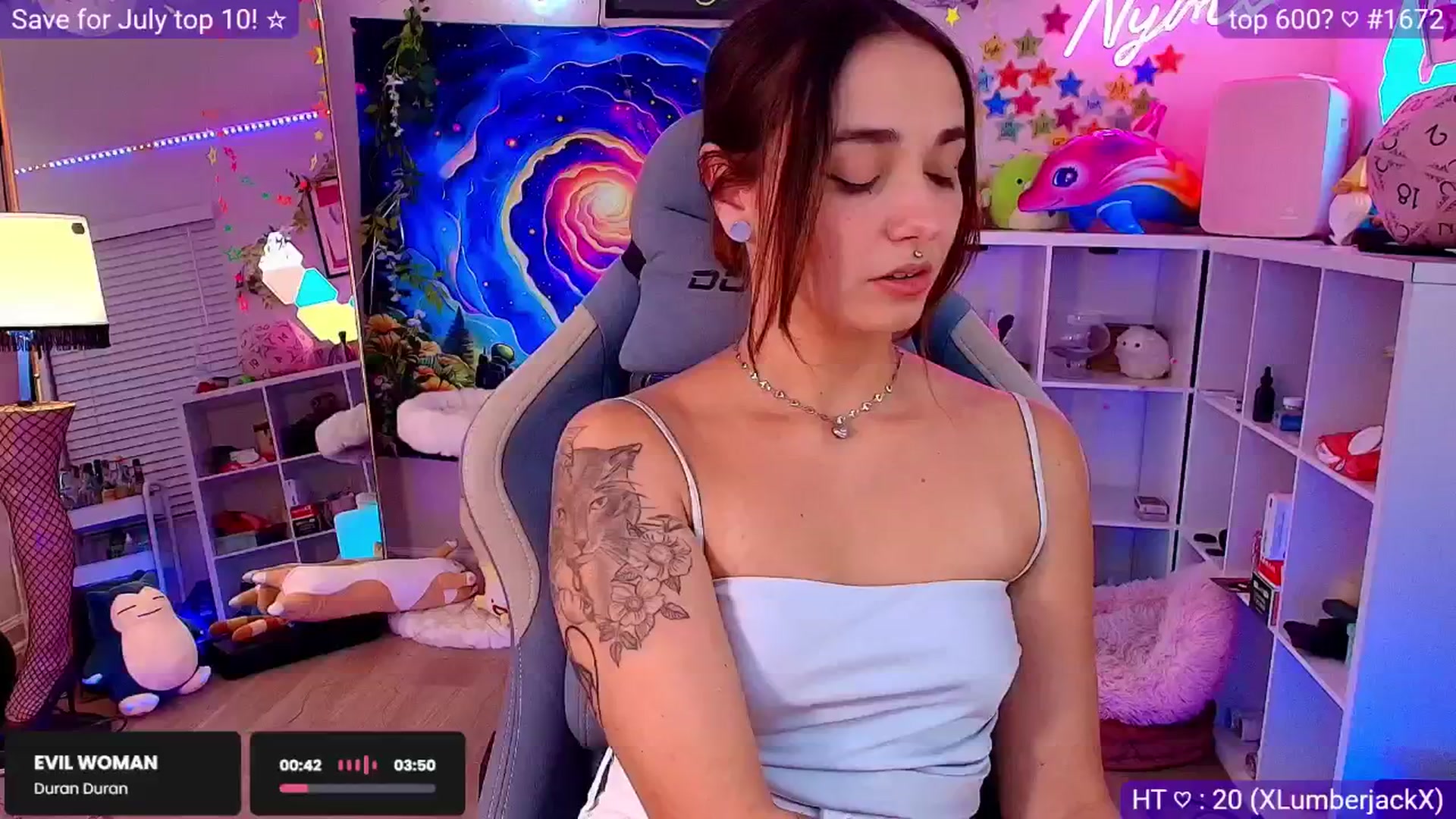 Gallery image thumbnail from Nym_x's myfreecams stream on, 06/22/2025, 04:23 image 5 of 20