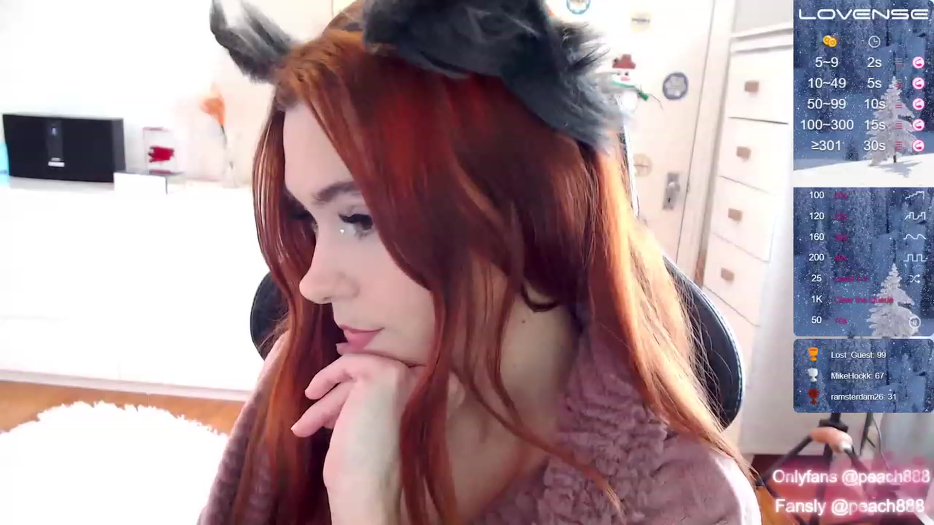 Gallery image thumbnail from Peach888's myfreecams stream on, 12/27/2022, 18:20 image 4 of 20