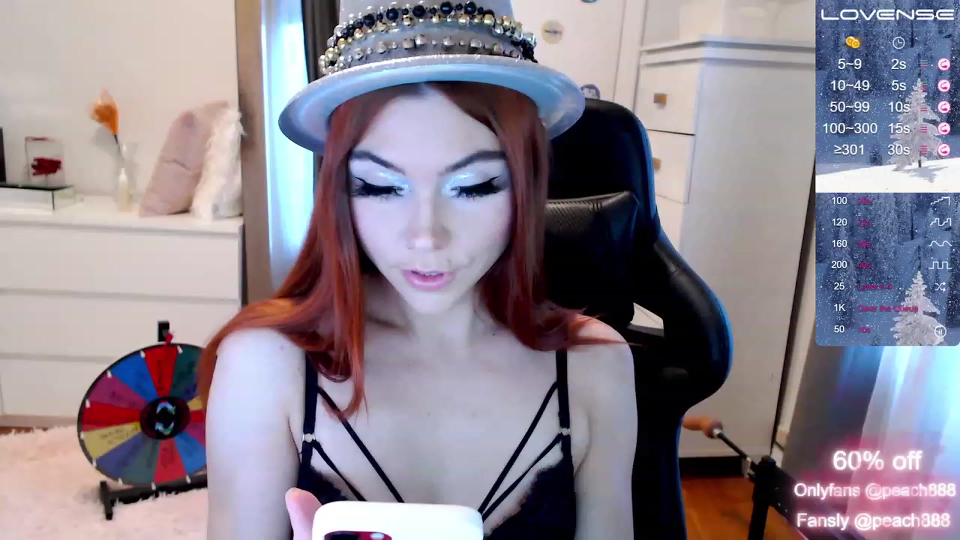 Gallery image thumbnail from Peach888's myfreecams stream on, 12/31/2022, 20:43 image 4 of 20