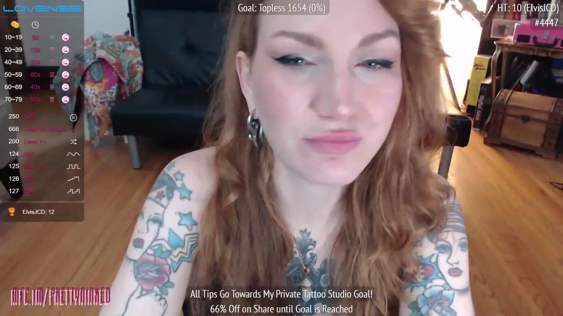 Gallery image thumbnail from PrettyNInked's myfreecams stream on, 01/18/2023, 16:51 image 16 of 20