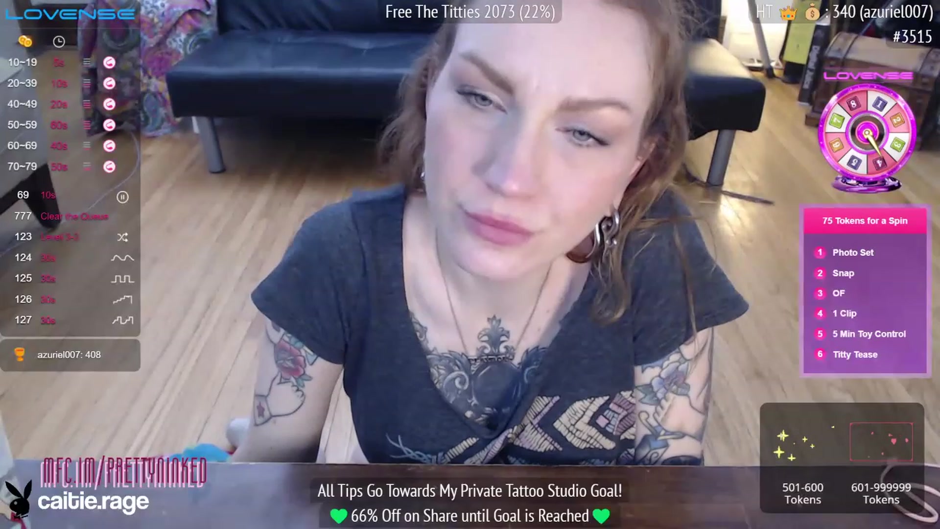 Gallery image thumbnail from PrettyNInked's myfreecams stream on, 02/03/2023, 17:13 image 7 of 20