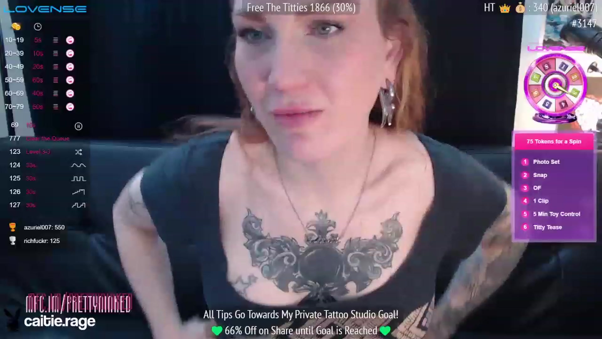 Gallery image thumbnail from PrettyNInked's myfreecams stream on, 02/03/2023, 17:13 image 16 of 20