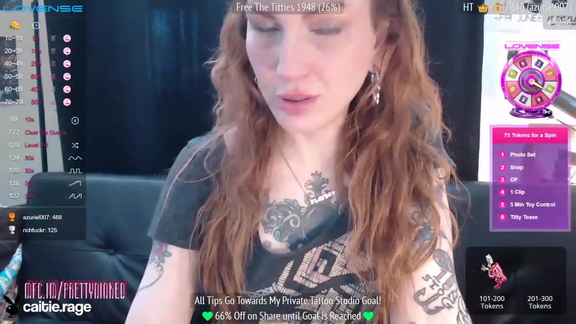 Gallery image thumbnail from PrettyNInked's myfreecams stream on, 02/03/2023, 17:13 image 15 of 20