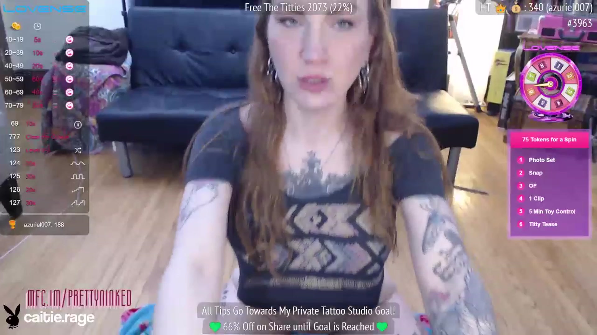 Gallery image thumbnail from PrettyNInked's myfreecams stream on, 02/03/2023, 17:13 image 3 of 20