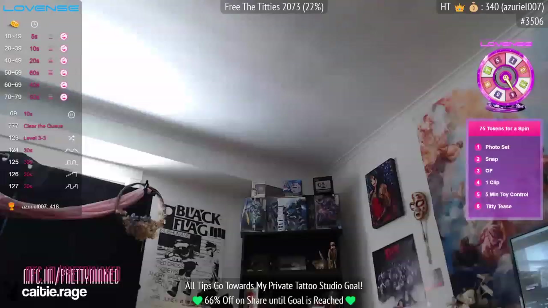 Gallery image thumbnail from PrettyNInked's myfreecams stream on, 02/03/2023, 17:13 image 9 of 20