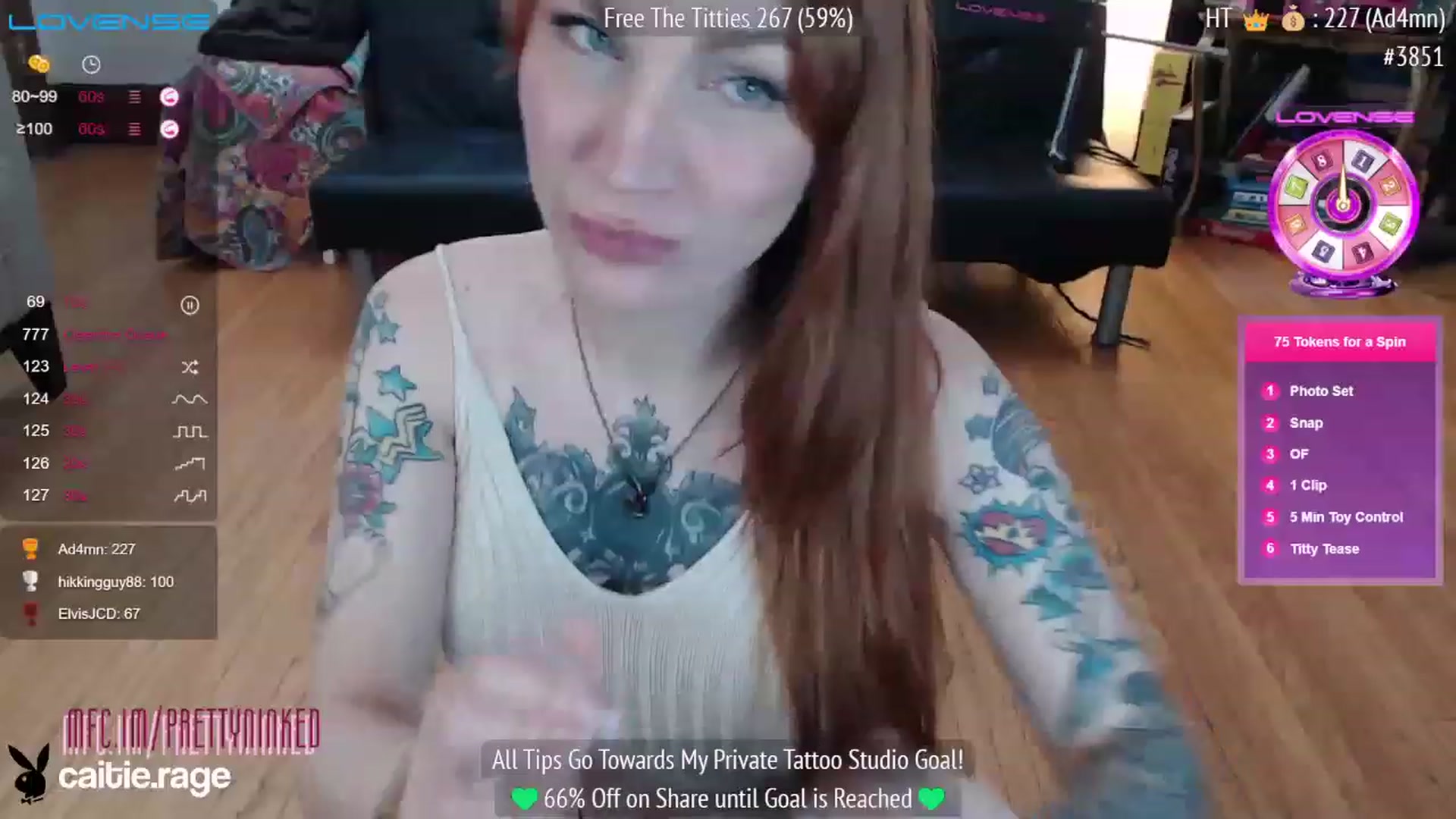 Gallery image thumbnail from PrettyNInked's myfreecams stream on, 02/06/2023, 18:37 image 11 of 20
