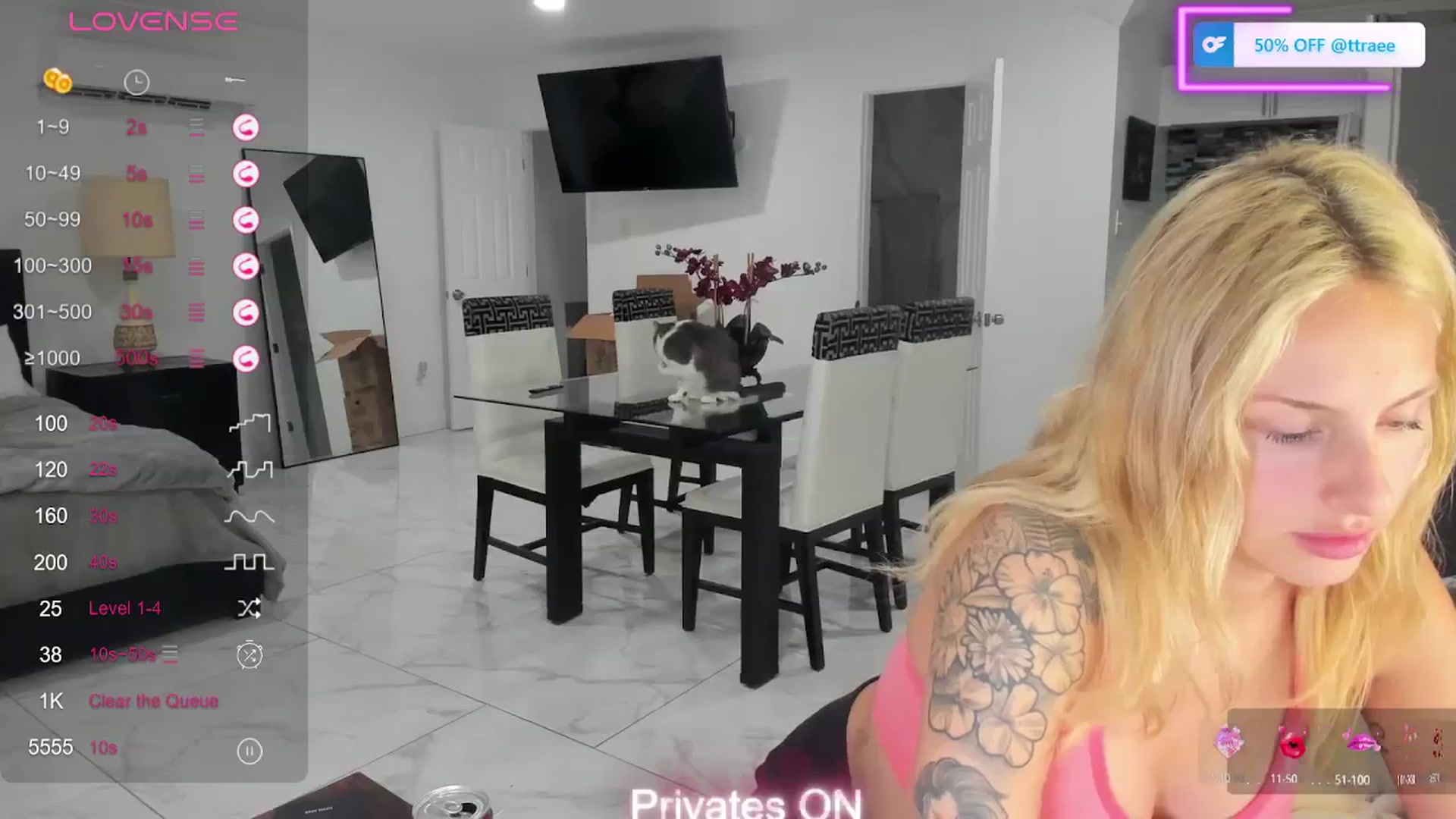 Gallery image thumbnail from PrincesssTati's myfreecams stream on, 02/07/2024, 05:05 image 2 of 20