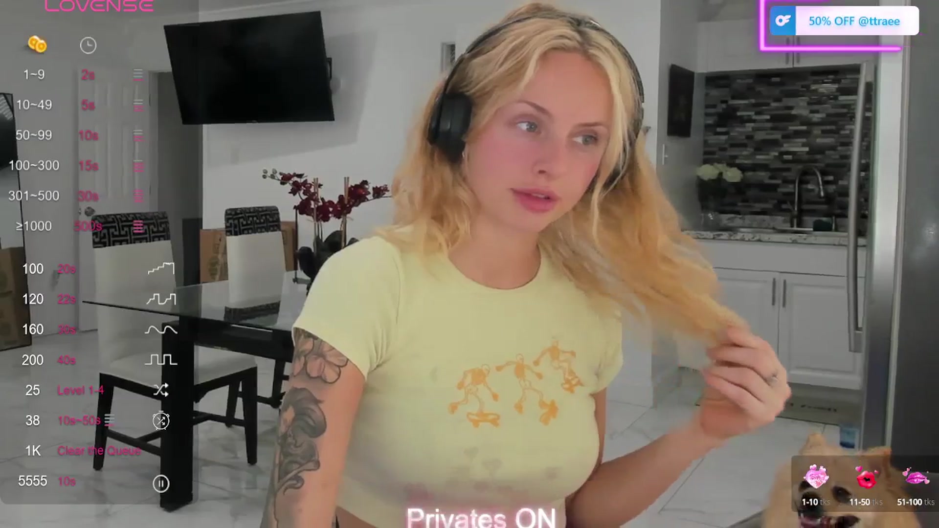 Gallery image thumbnail from PrincesssTati's myfreecams stream on, 02/08/2024, 19:04 image 2 of 20