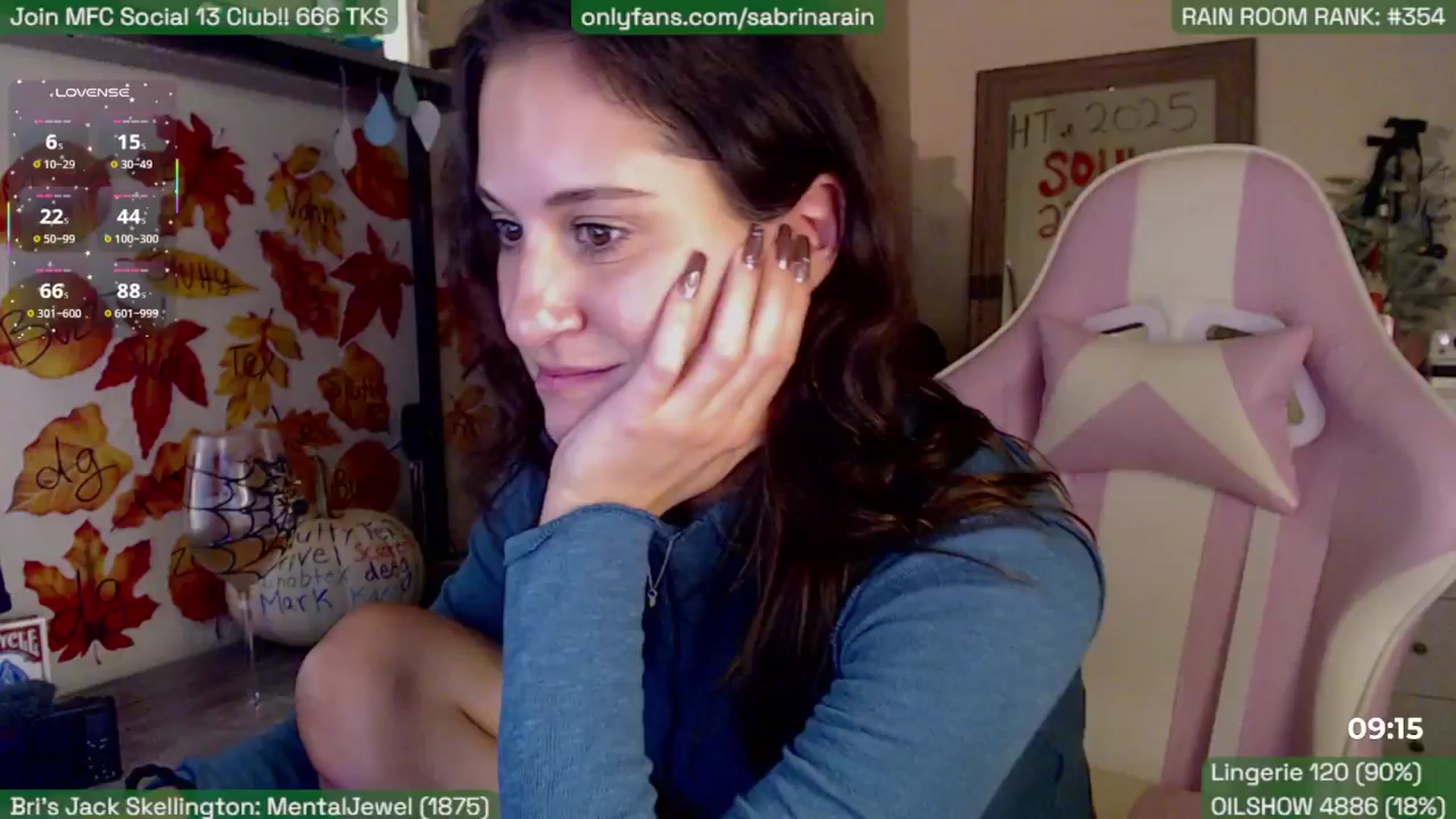 Gallery image thumbnail from SabrinaRain's myfreecams stream on, 10/14/2025, 07:14 image 4 of 20