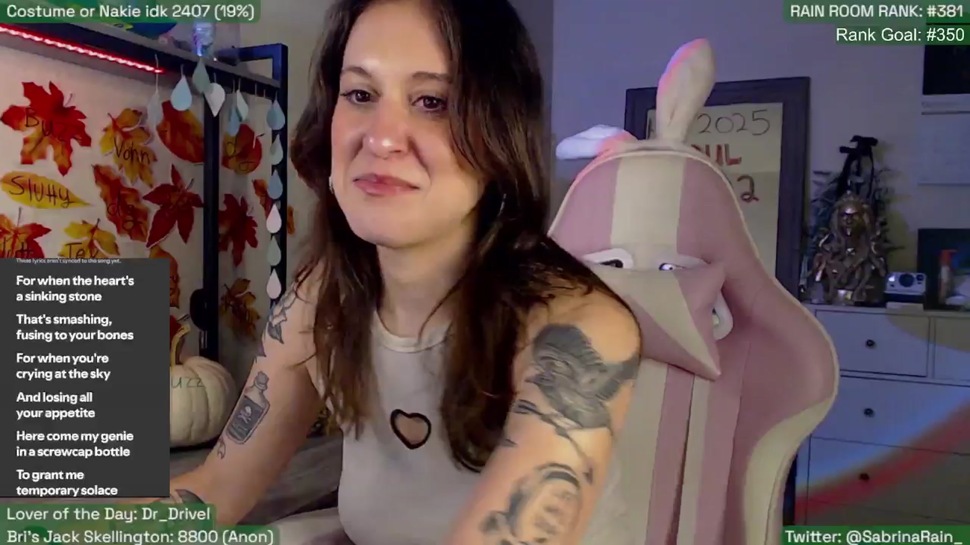 Gallery image thumbnail from SabrinaRain's myfreecams stream on, 10/27/2025, 02:11 image 17 of 20