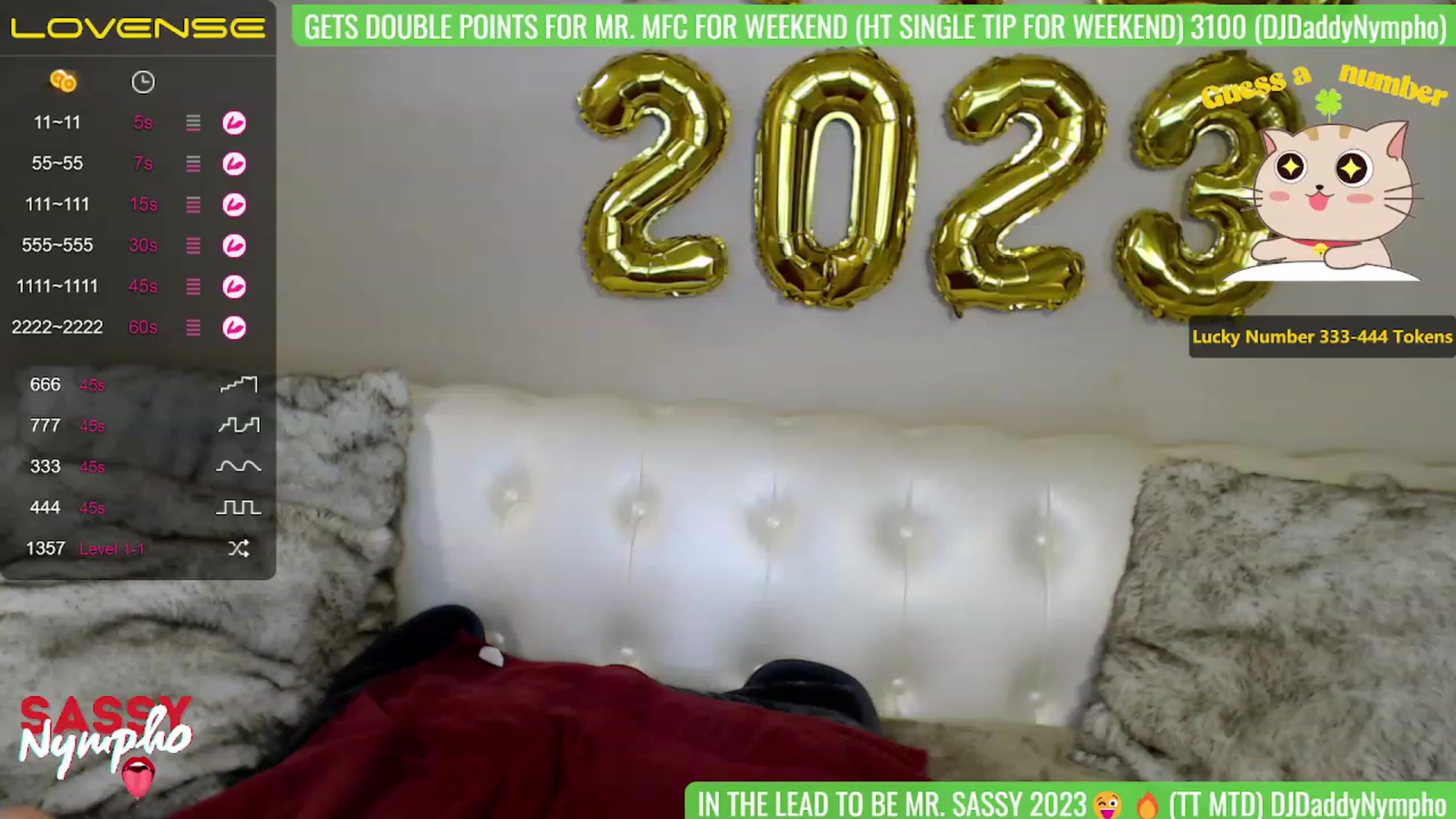Gallery image thumbnail from Sassy_Nympho's myfreecams stream on, 01/01/2023, 14:41 image 9 of 20