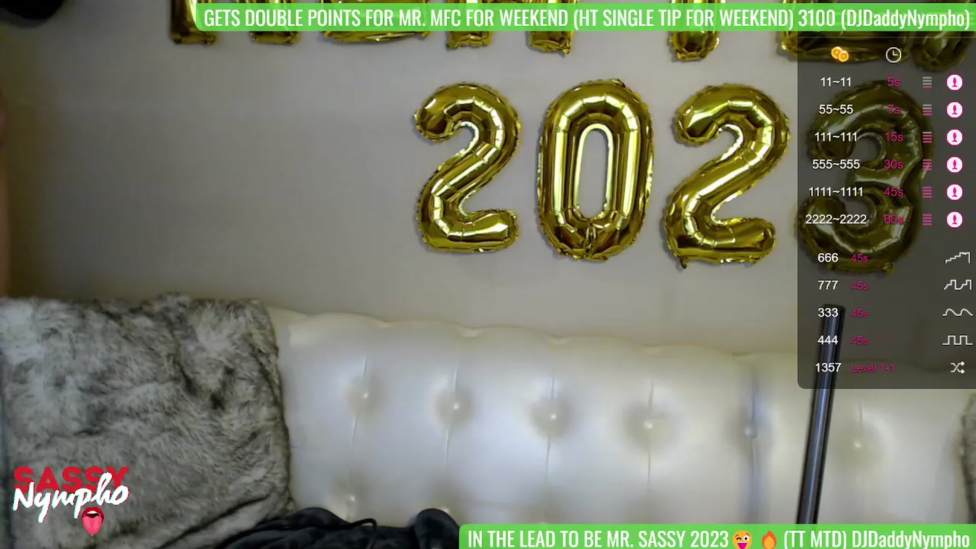 Gallery image thumbnail from Sassy_Nympho's myfreecams stream on, 01/01/2023, 18:01 image 2 of 20