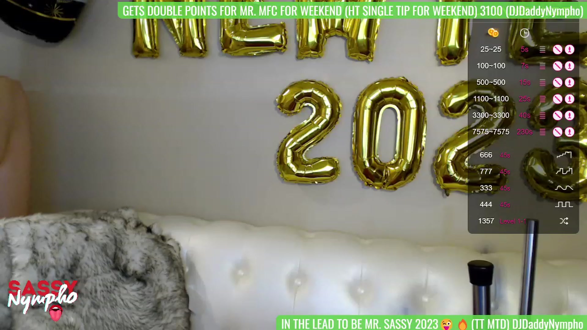 Gallery image thumbnail from Sassy_Nympho's myfreecams stream on, 01/01/2023, 18:01 image 15 of 20