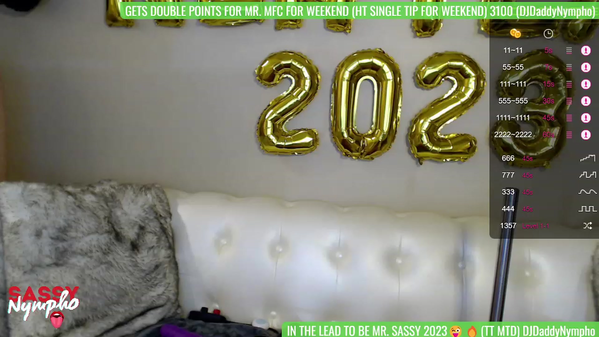Gallery image thumbnail from Sassy_Nympho's myfreecams stream on, 01/01/2023, 18:01 image 4 of 20