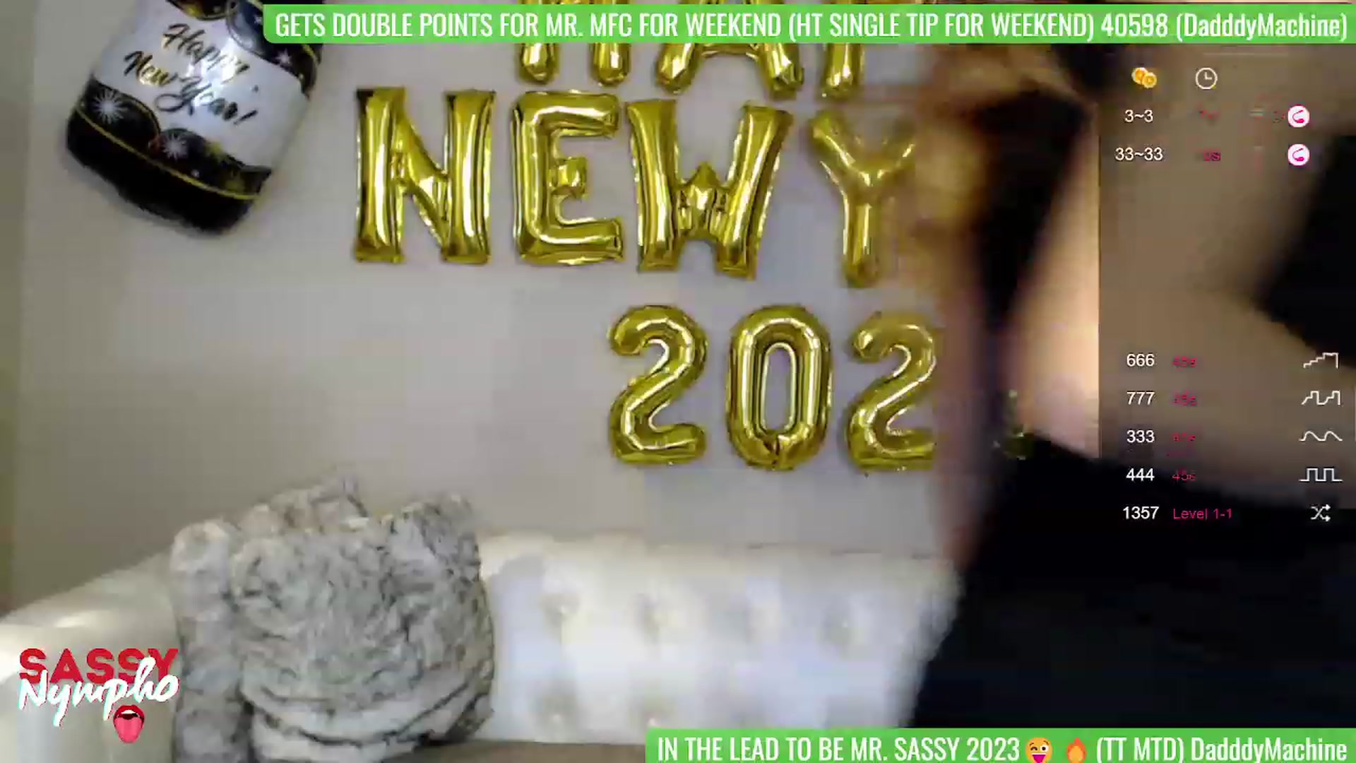 Gallery image thumbnail from Sassy_Nympho's myfreecams stream on, 01/02/2023, 05:09 image 6 of 20