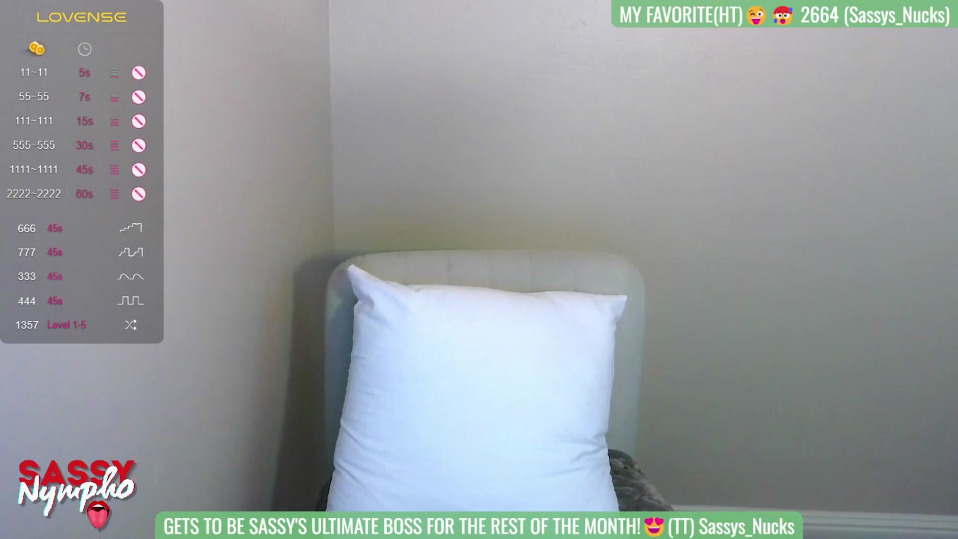 Gallery image thumbnail from Sassy_Nympho's myfreecams stream on, 03/23/2024, 21:54 image 2 of 20