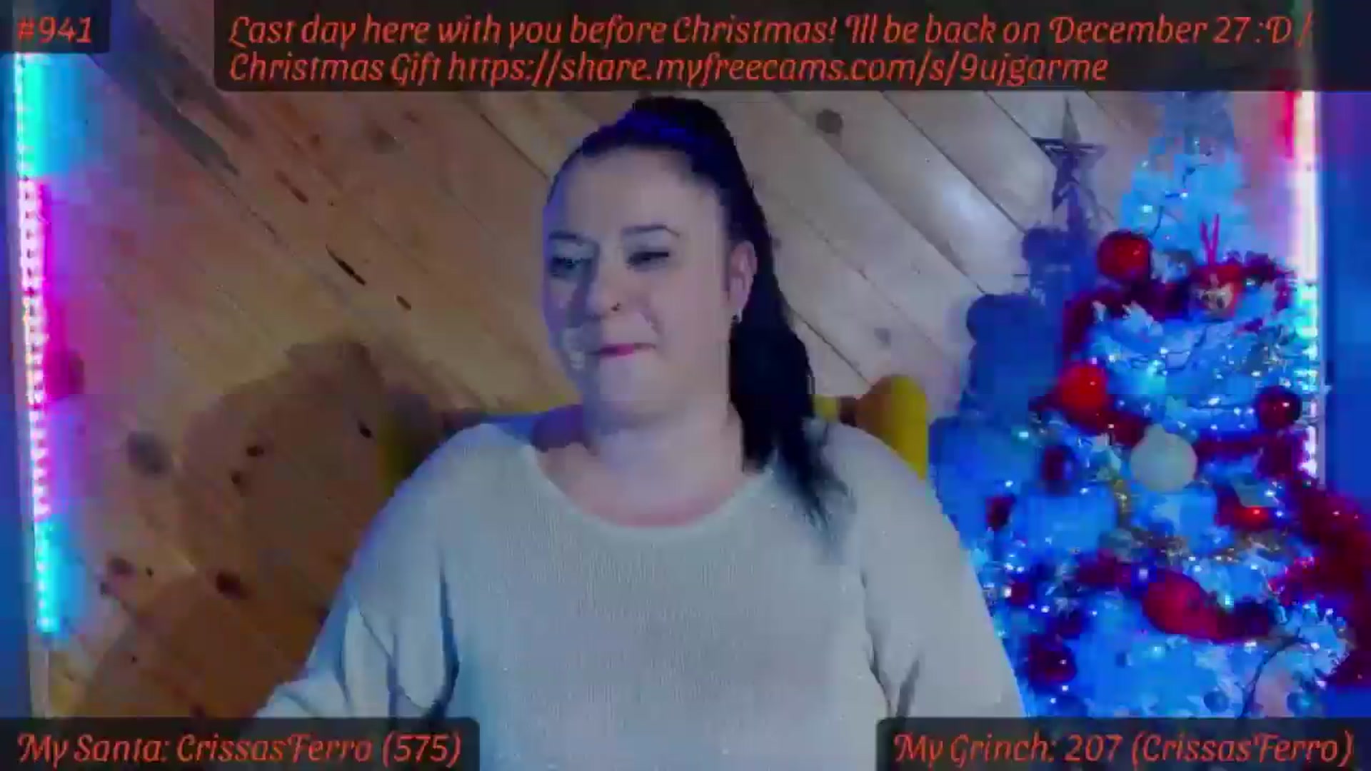 Gallery image thumbnail from SensualCrissa's myfreecams stream on, 12/23/2024, 12:23 image 19 of 20