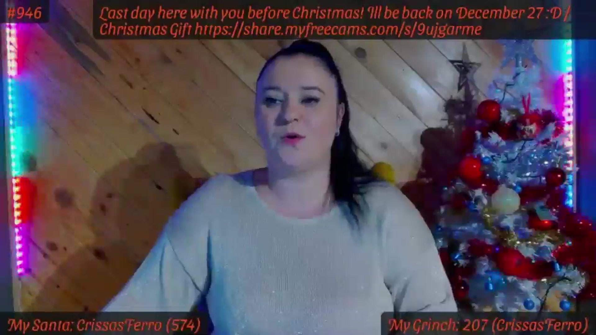 Gallery image thumbnail from SensualCrissa's myfreecams stream on, 12/23/2024, 12:23 image 15 of 20