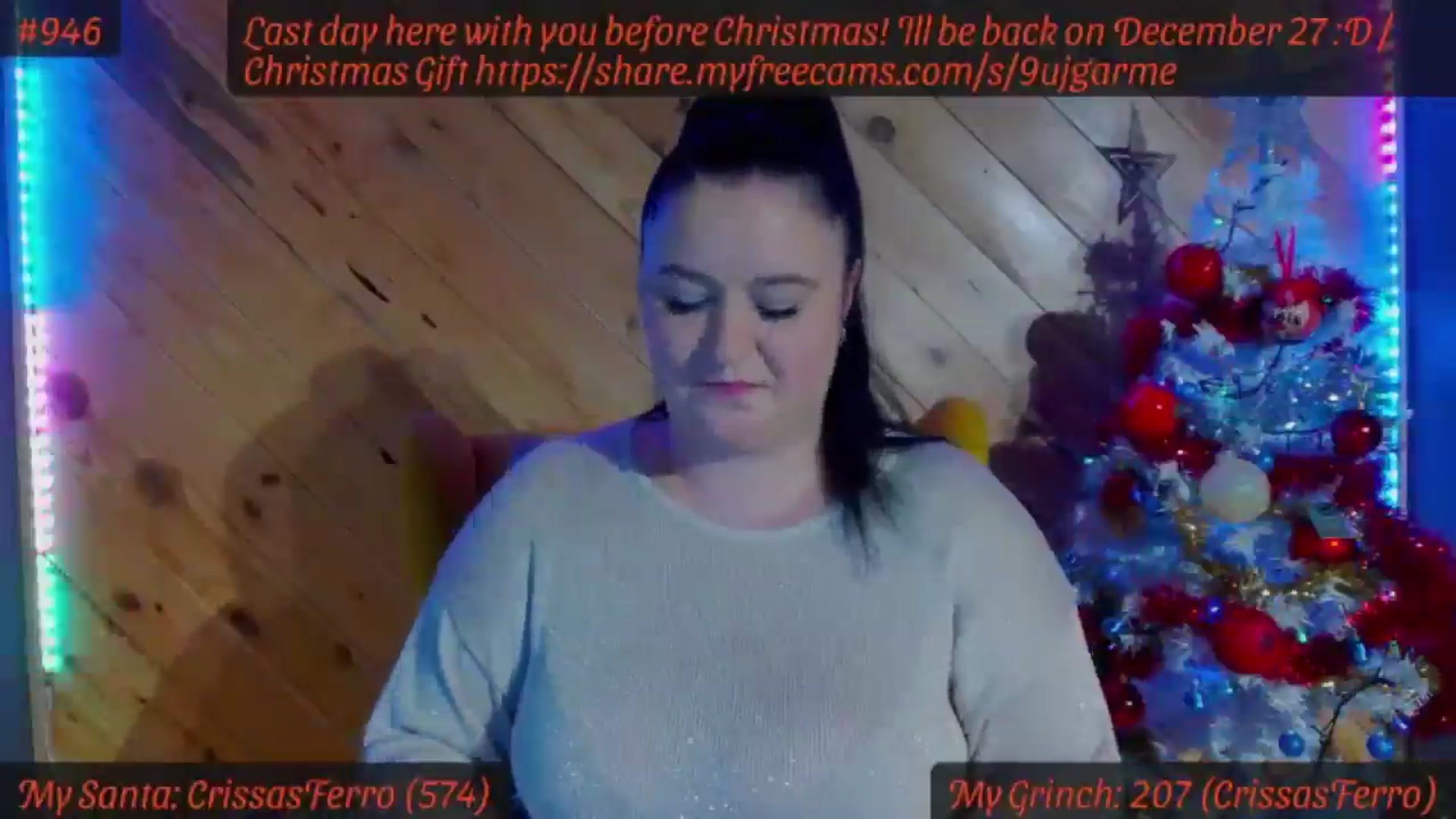 Gallery image thumbnail from SensualCrissa's myfreecams stream on, 12/23/2024, 12:23 image 17 of 20