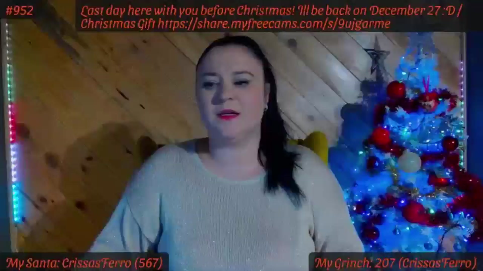 Gallery image thumbnail from SensualCrissa's myfreecams stream on, 12/23/2024, 12:23 image 2 of 20